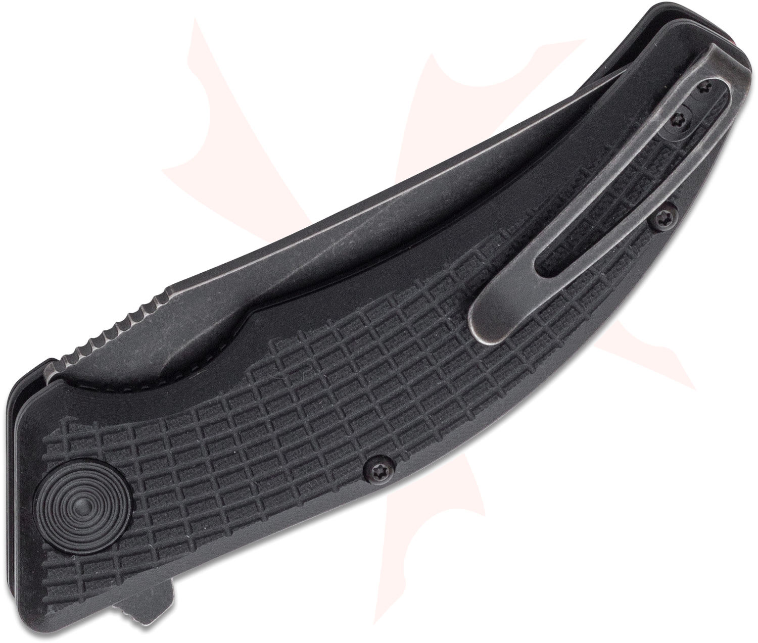 Steel Will Sargas F6008 Flipper Knife 3.23" D2 Black Stonewash Clip