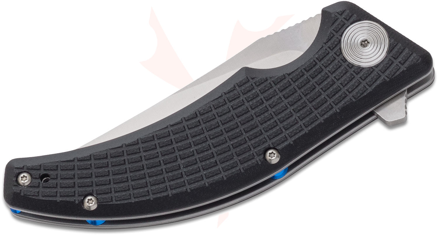 Steel Will Sargas F6010 Flipper Knife 3.23" D2 Satin Clip Point, Black