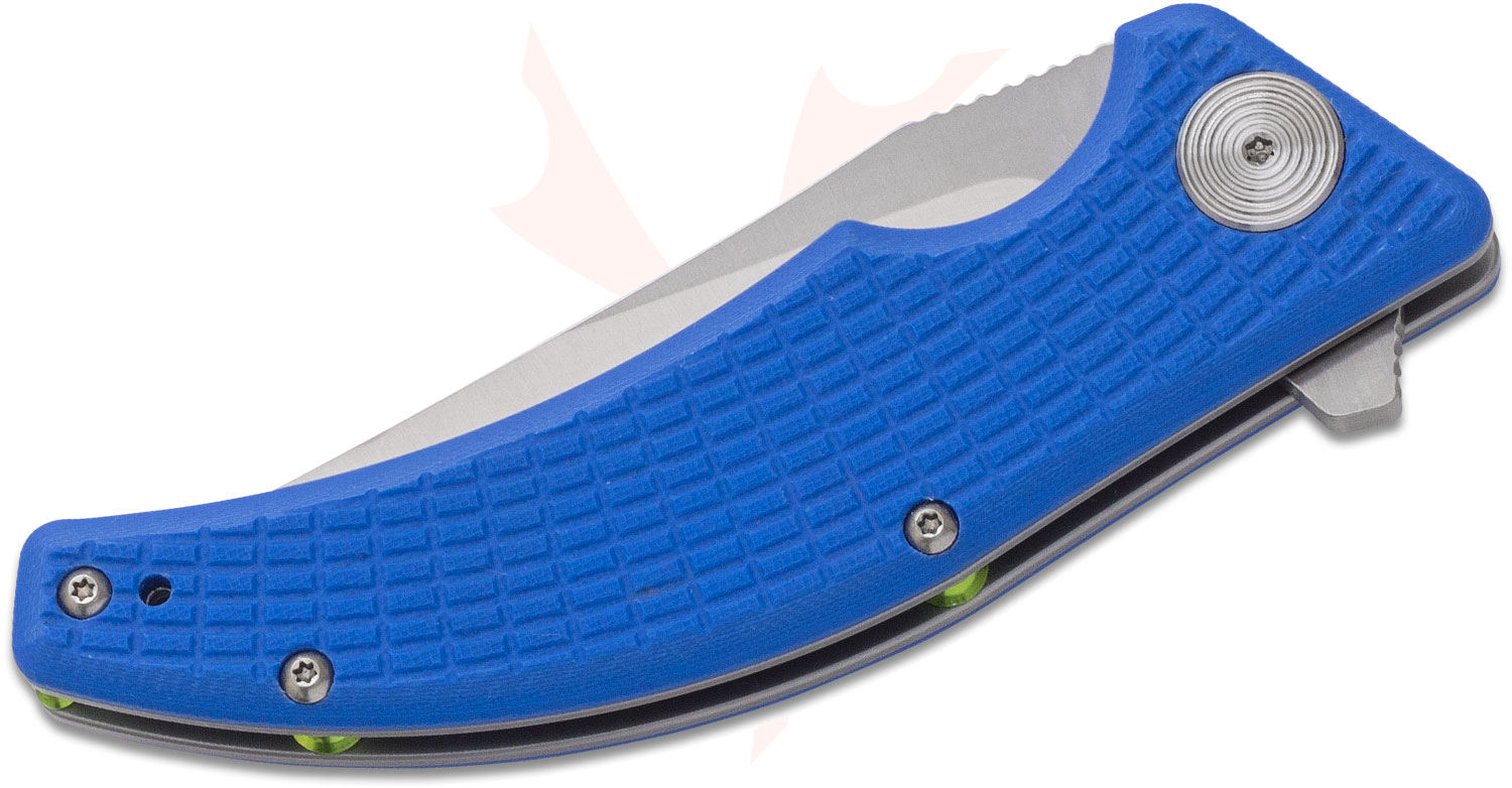 Steel Will Sargas F6011 Flipper Knife 3.23" D2 Satin Clip Point, Blue