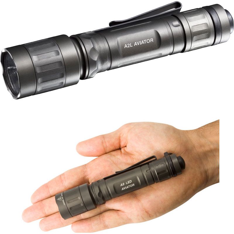 SureFire A2 LED Aviator Dual-Output Dual Spectrum LED Flashlight