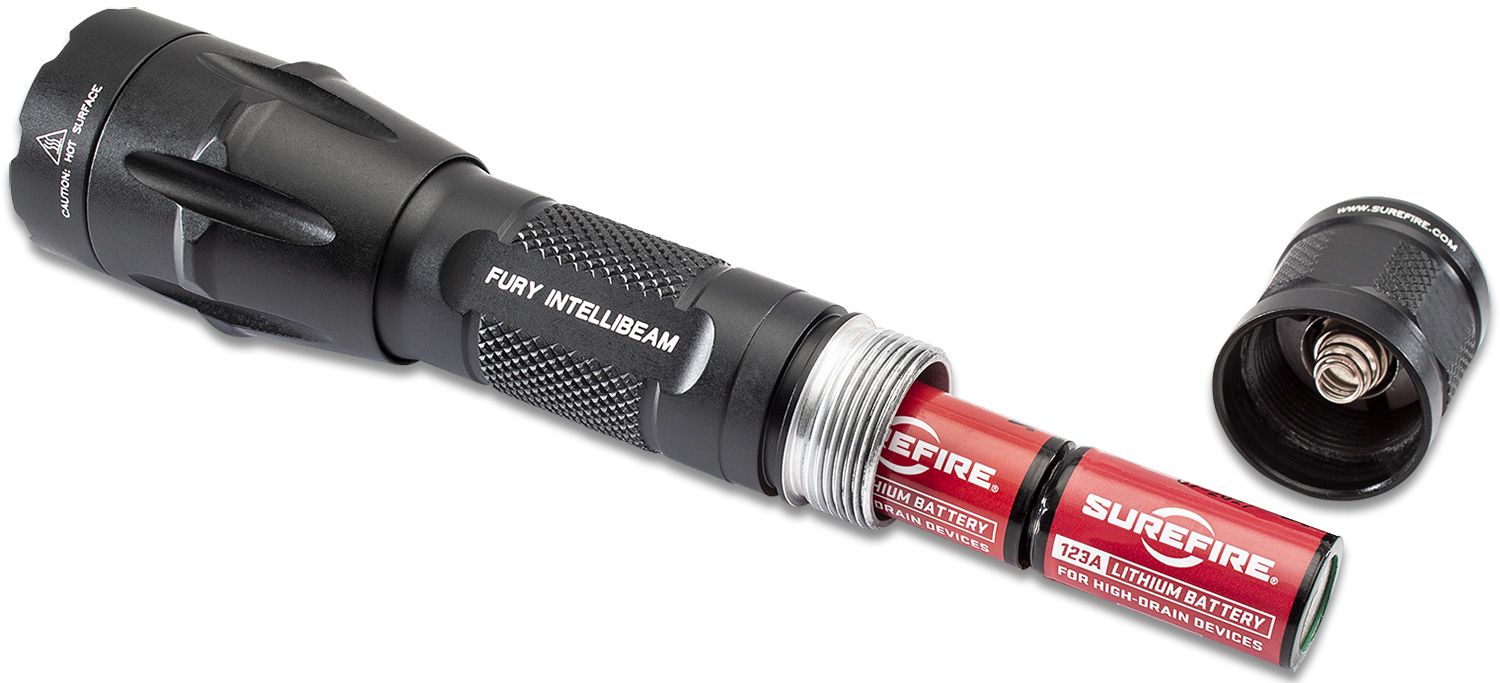 SureFire Fury Intellibeam Dual Fuel Auto-Adjusting Dual Fuel LED  Flashlight, 1500 Max Lumens