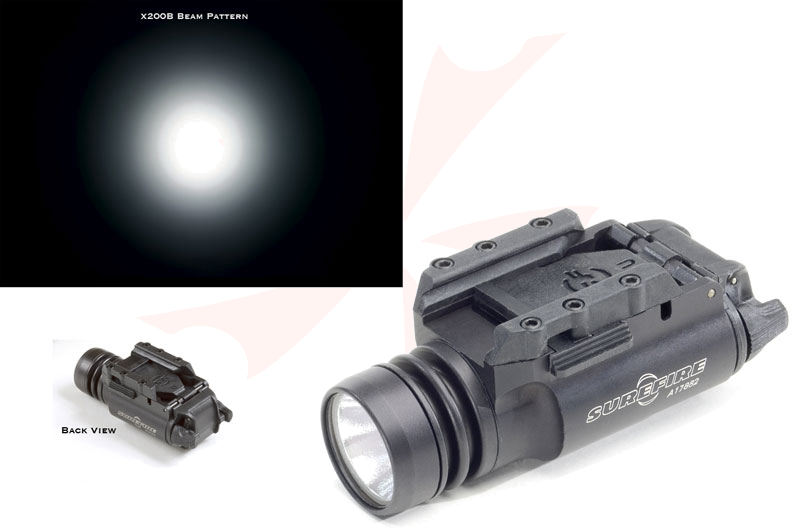 SureFire X200 Series Tactical LED WeaponLight w/Rail-Lock System
