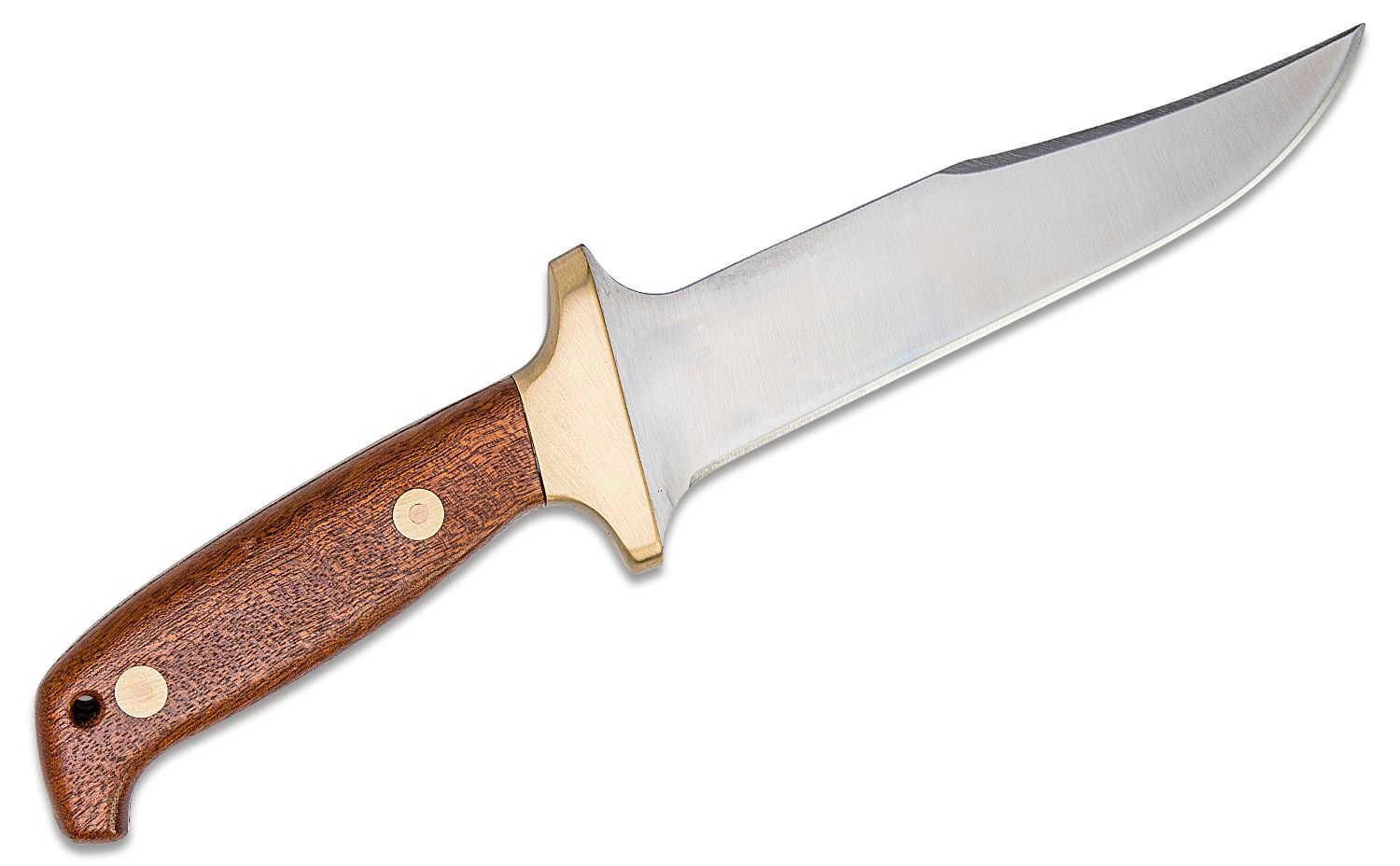 Svord 280B Bowie Knife 6-1/2 Carbon Steel Blade, Brown Hardwood Handles,  Leather Sheath - KnifeCenter