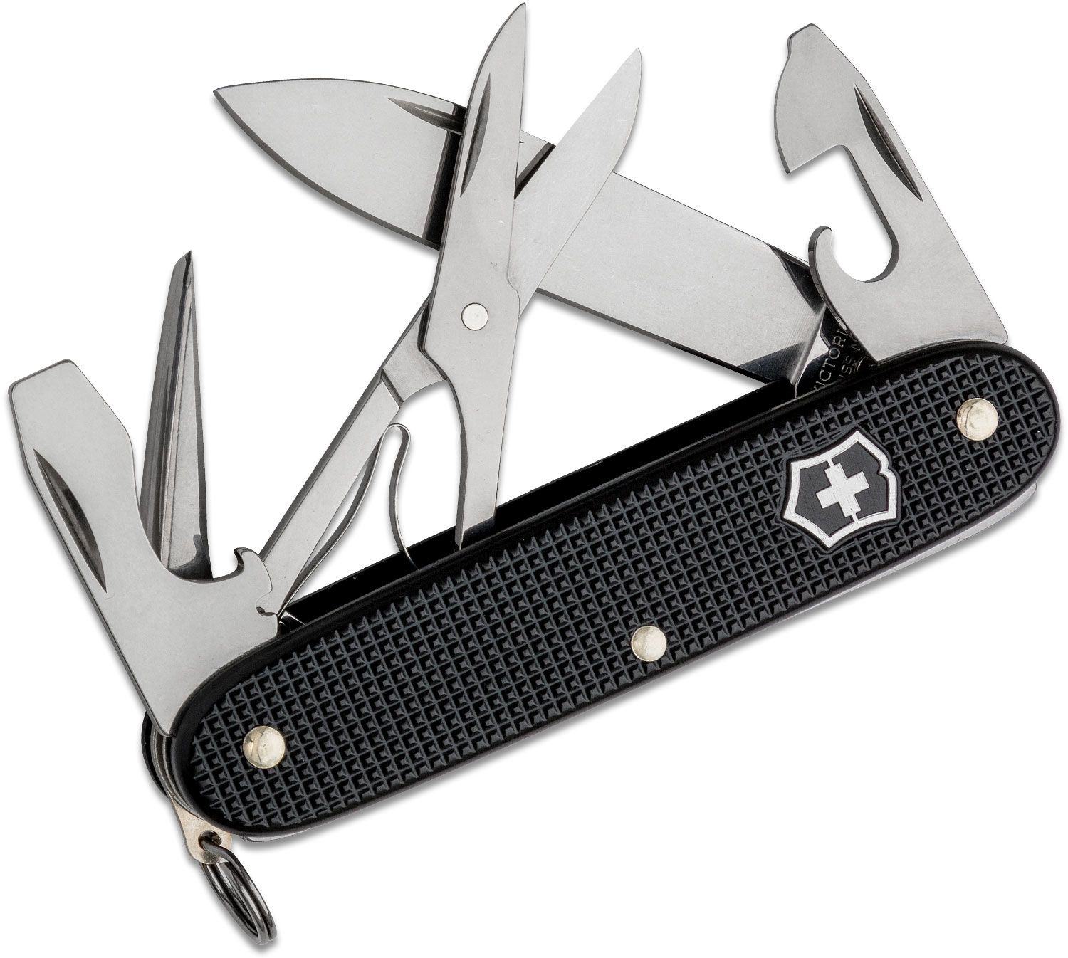Therapy Disadvantage London Victorinox Swiss Army Pioneer X Multi-Tool, 3.7" Black Alox Aluminum  Handles, KnifeCenter Exclusive - KnifeCenter - 0.8231.23-X2