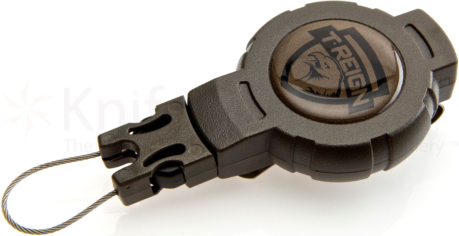T-REIGN Small Retractable Gear Tether, 24 Kevlar Cord, Clip Attachment -  KnifeCenter - 0TRG-212 - Discontinued