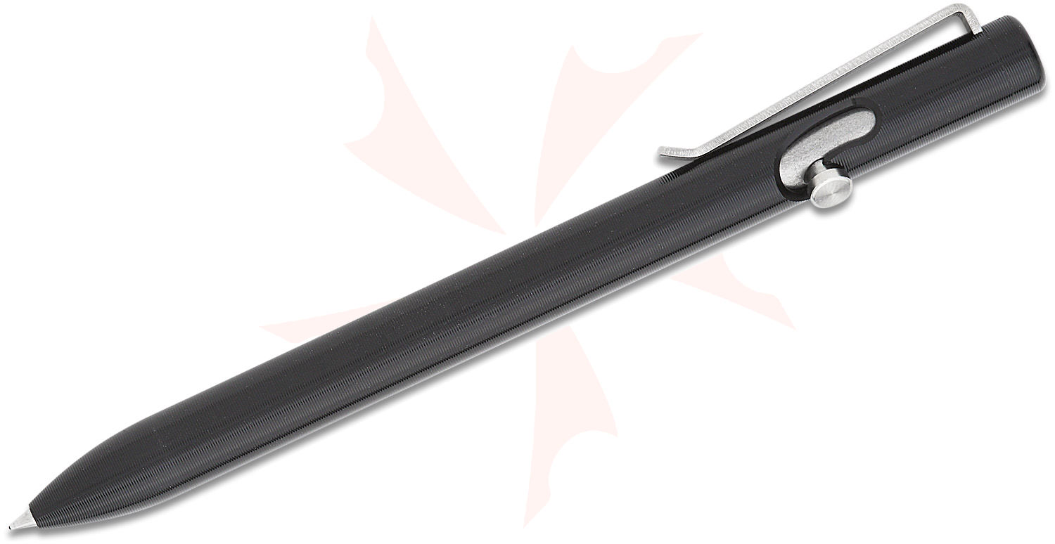 Tactile Turn Black Aluminum Bolt Action Pen, Standard,