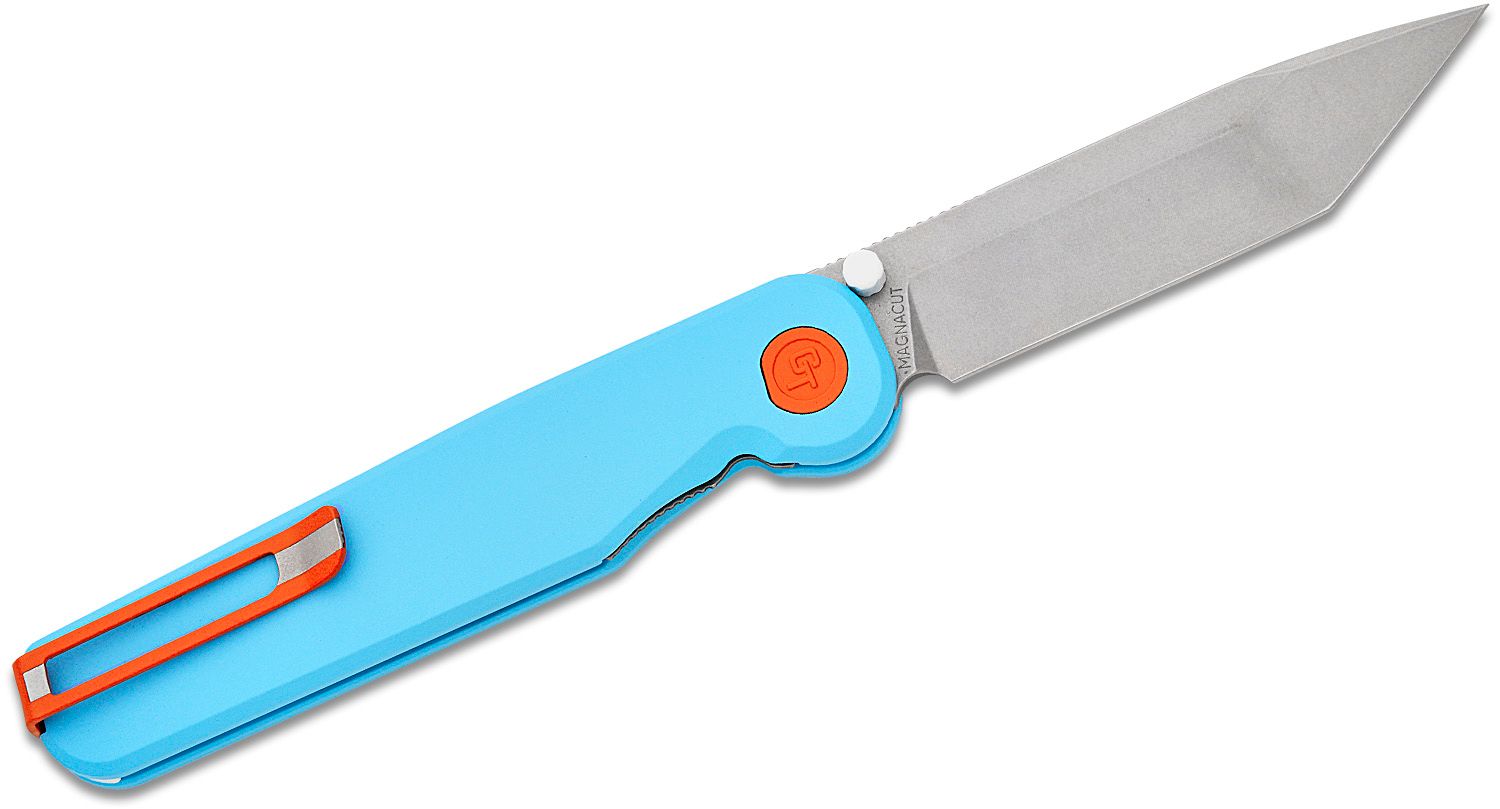 Tactile Knife Rockwall Safety First Folding Knife Orange Titanium