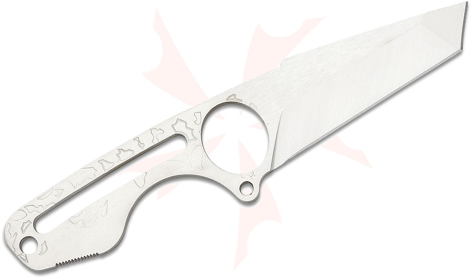 TB Outdoor SNeck Neck Knife, 3" Nitrox Satin Tanto Blade, Steel