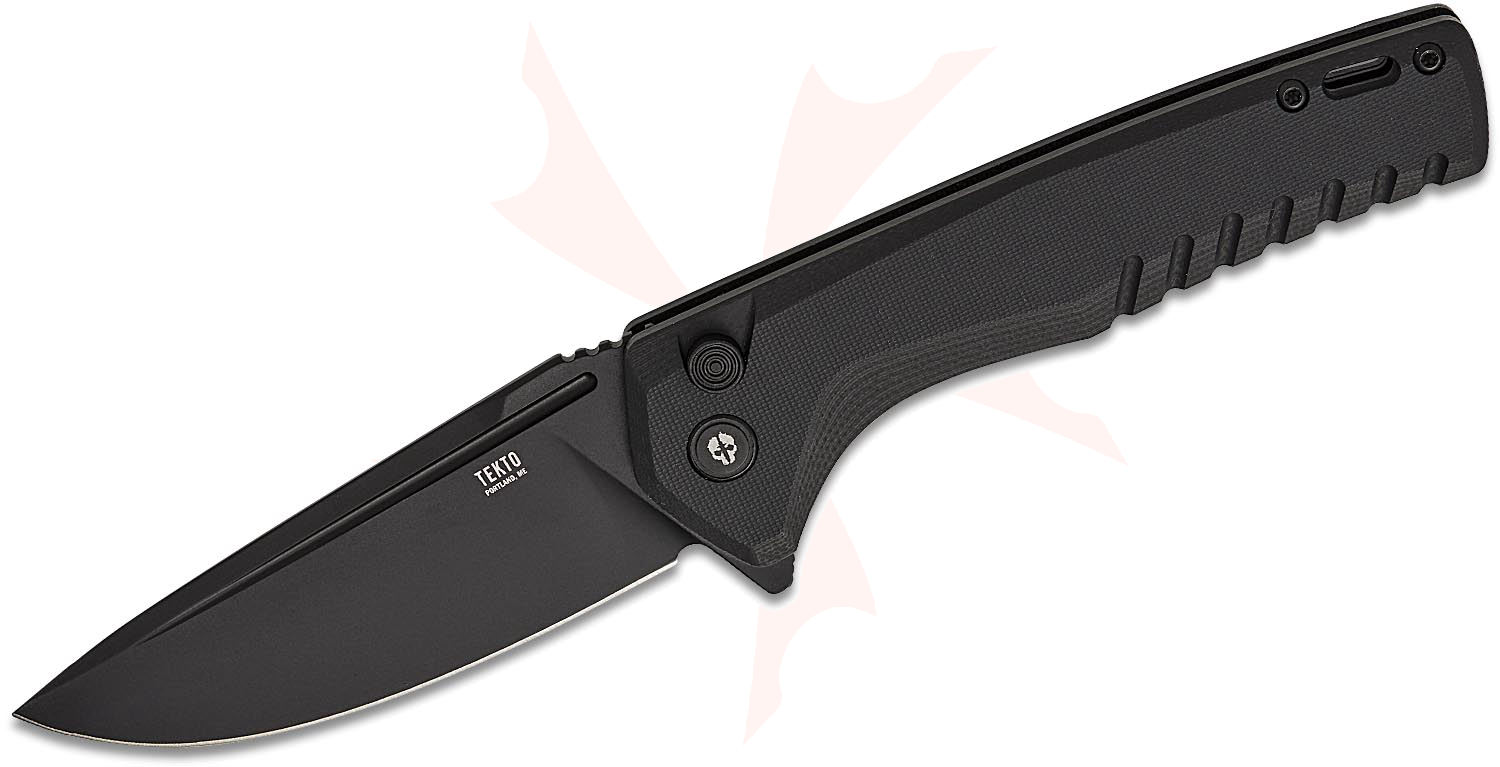 Tekto Knives F3 Charlie Button Lock Flipper Knife 3.8