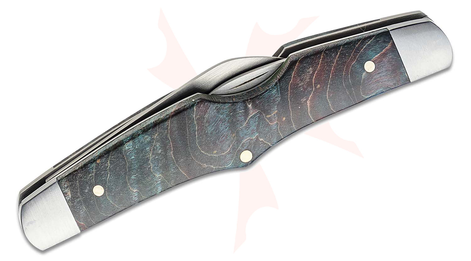 Tim Britton Knives Custom 2Blade Ridged Traditional Folding Knife