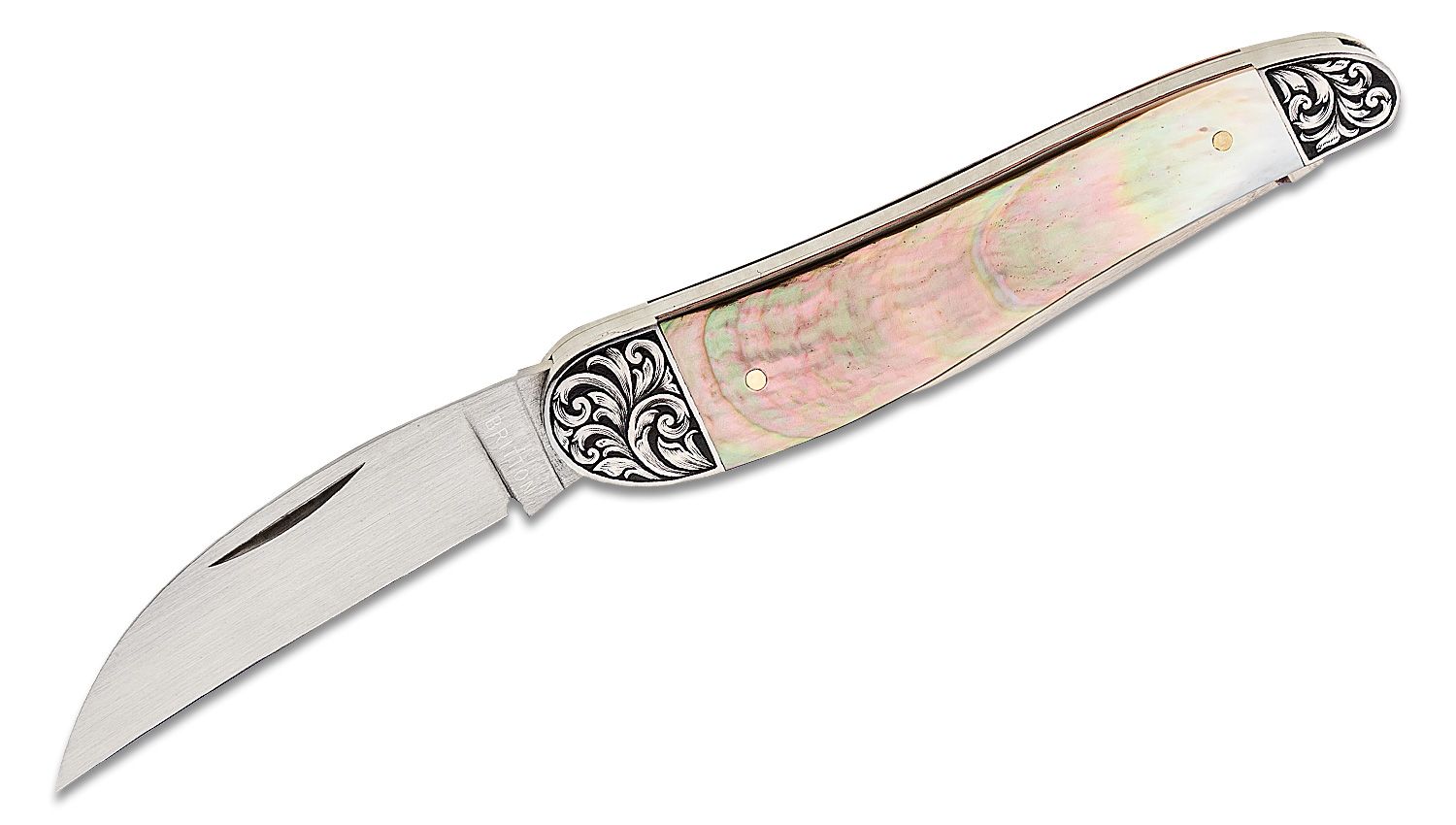 A folding knife and fork with pearl sleeves. HM. 1843 /1844. - Ruby Lane