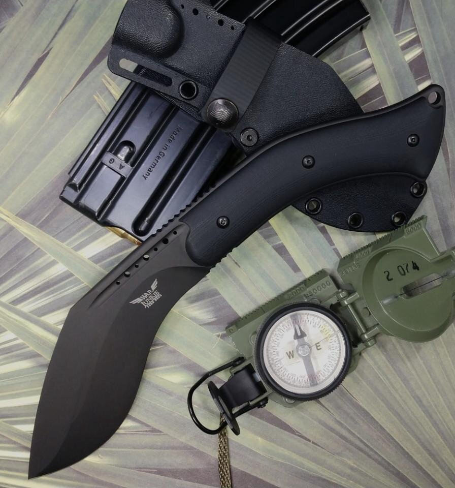 Todd Begg Knives War Junkie PDK Fixed Blade Knife 5.865" S35VN Black