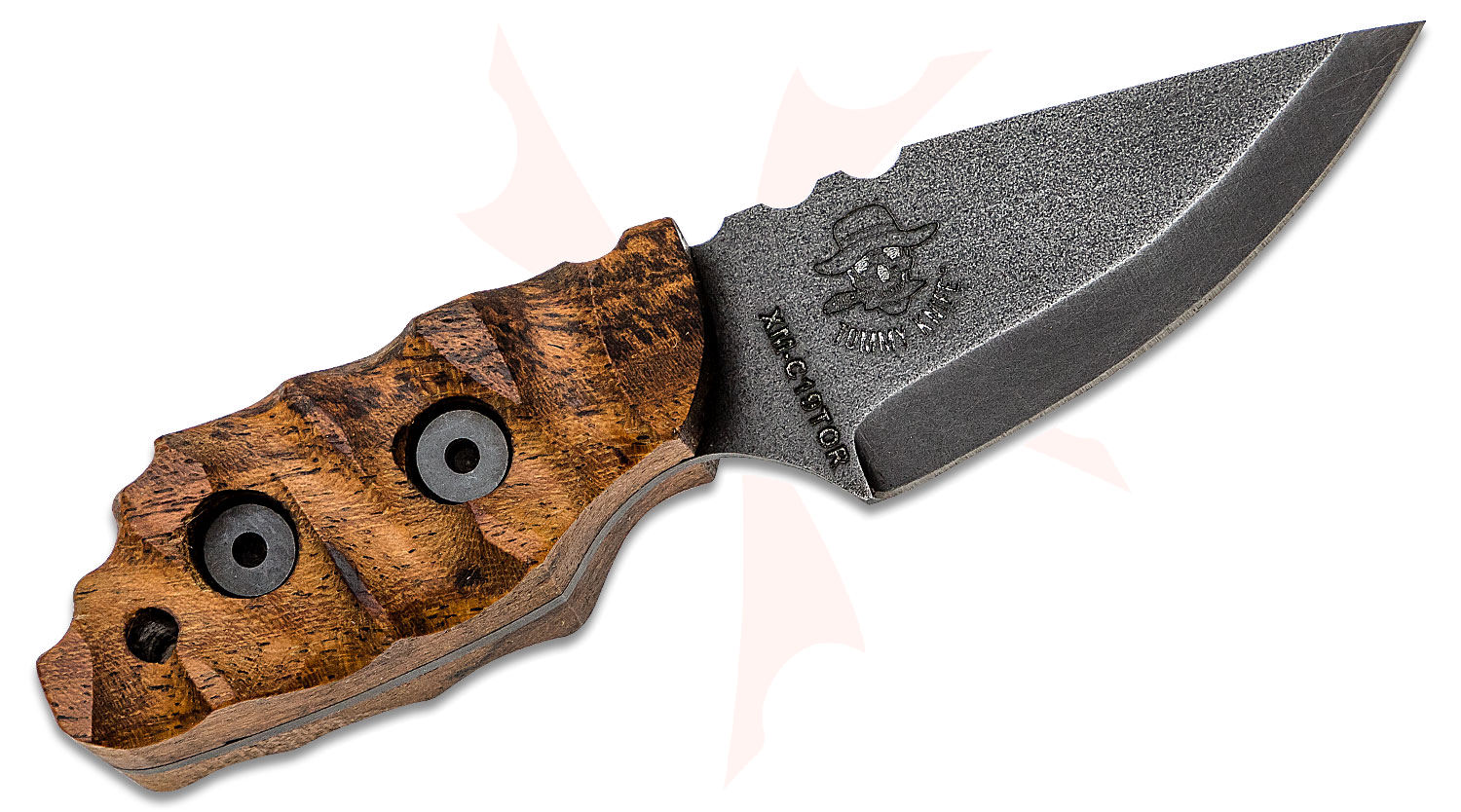 茶 Rafy Tommy Knife Charlie Fixed Blade Neck Knife Hand Ground 2.625