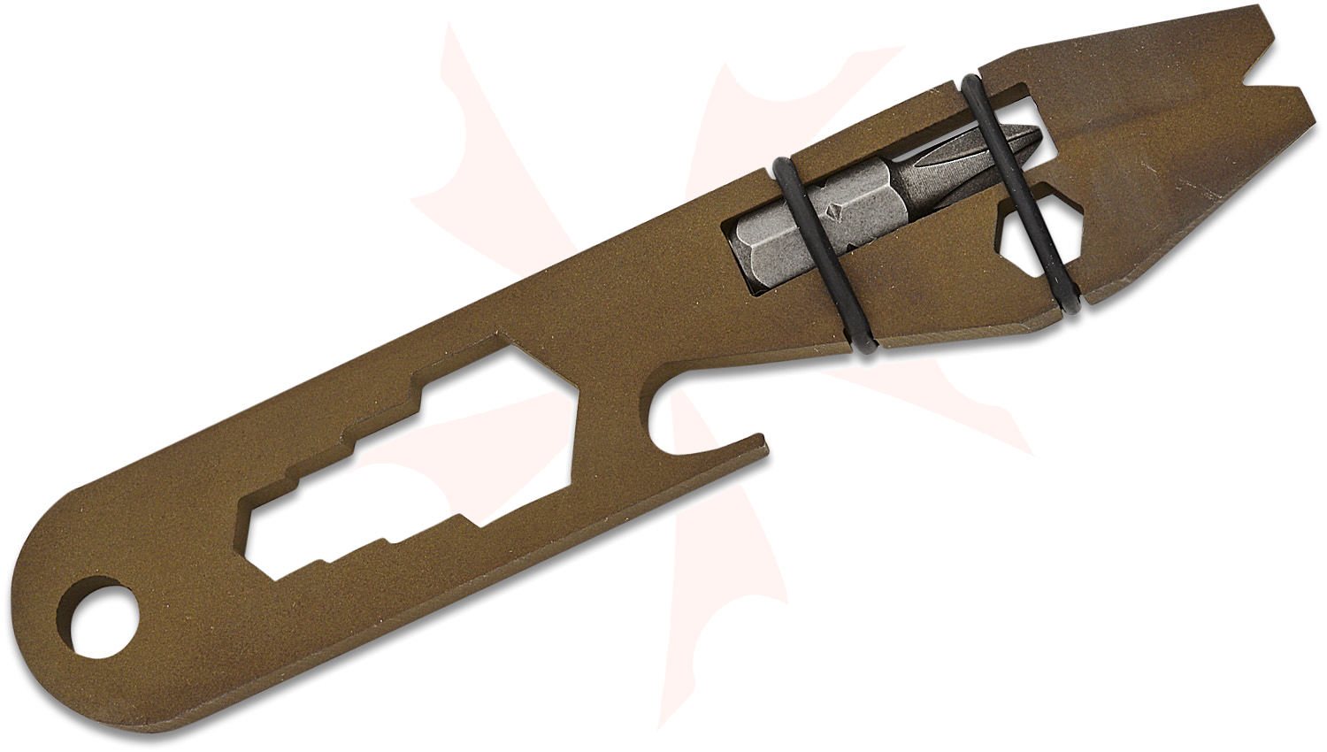 Toor Knives Bronze Titanium Keychain MultiTool, 4.1" Overall