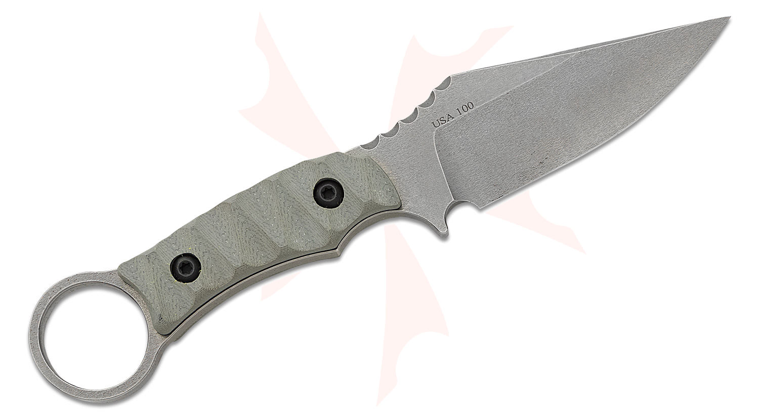 Toor Knives Vandal Fixed Blade Knife 4.125" CPMS35VN Natural Harpoon