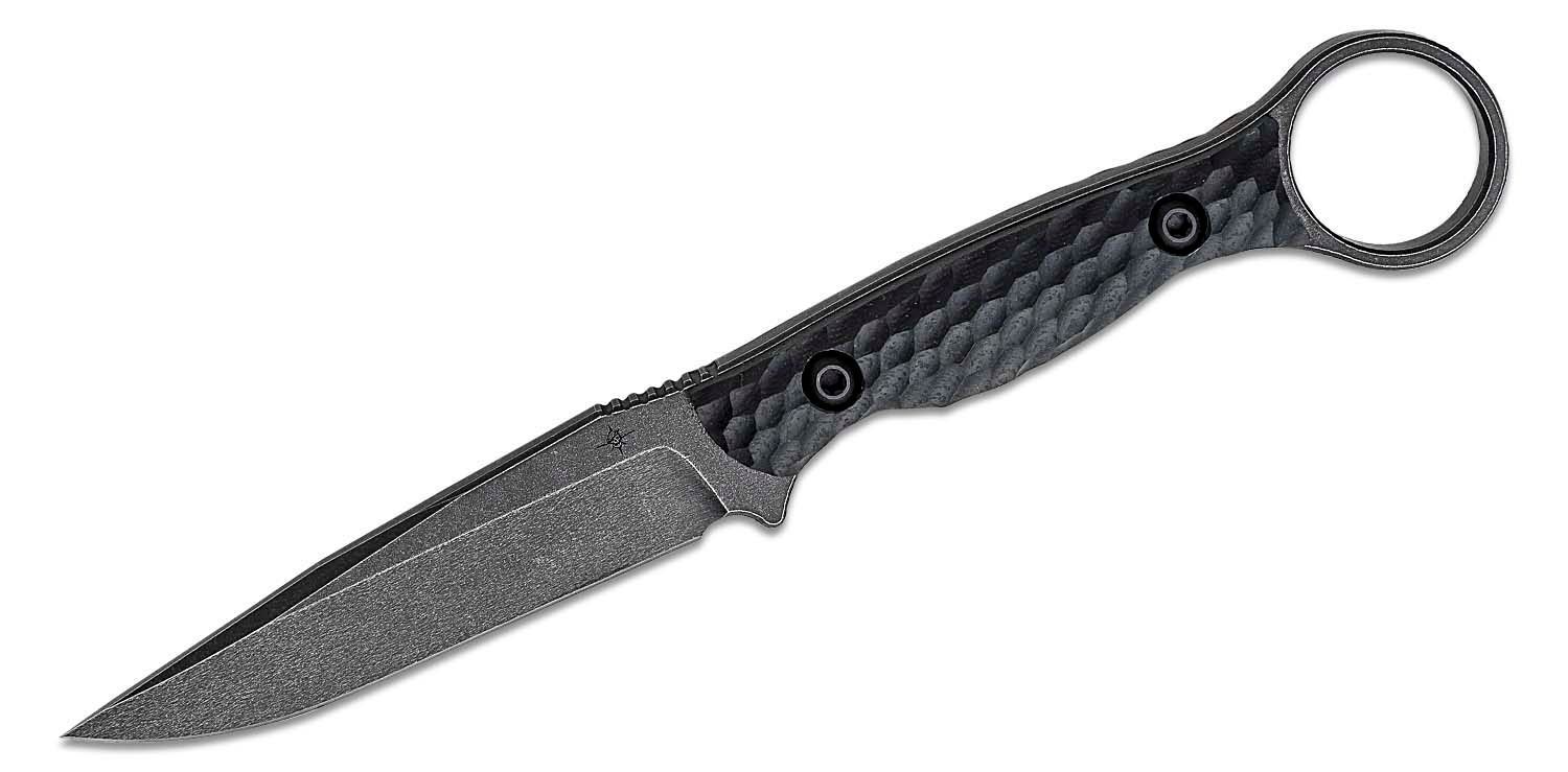Toor Knives Anaconda Fixed Blade Knife 3.75 CPM-3V Black Oxide Drop Point,  Machined Carbon Black G10 Handles with Pinky Ring, Black Kydex Sheath -  KnifeCenter - Anaconda Carbon - Discontinued