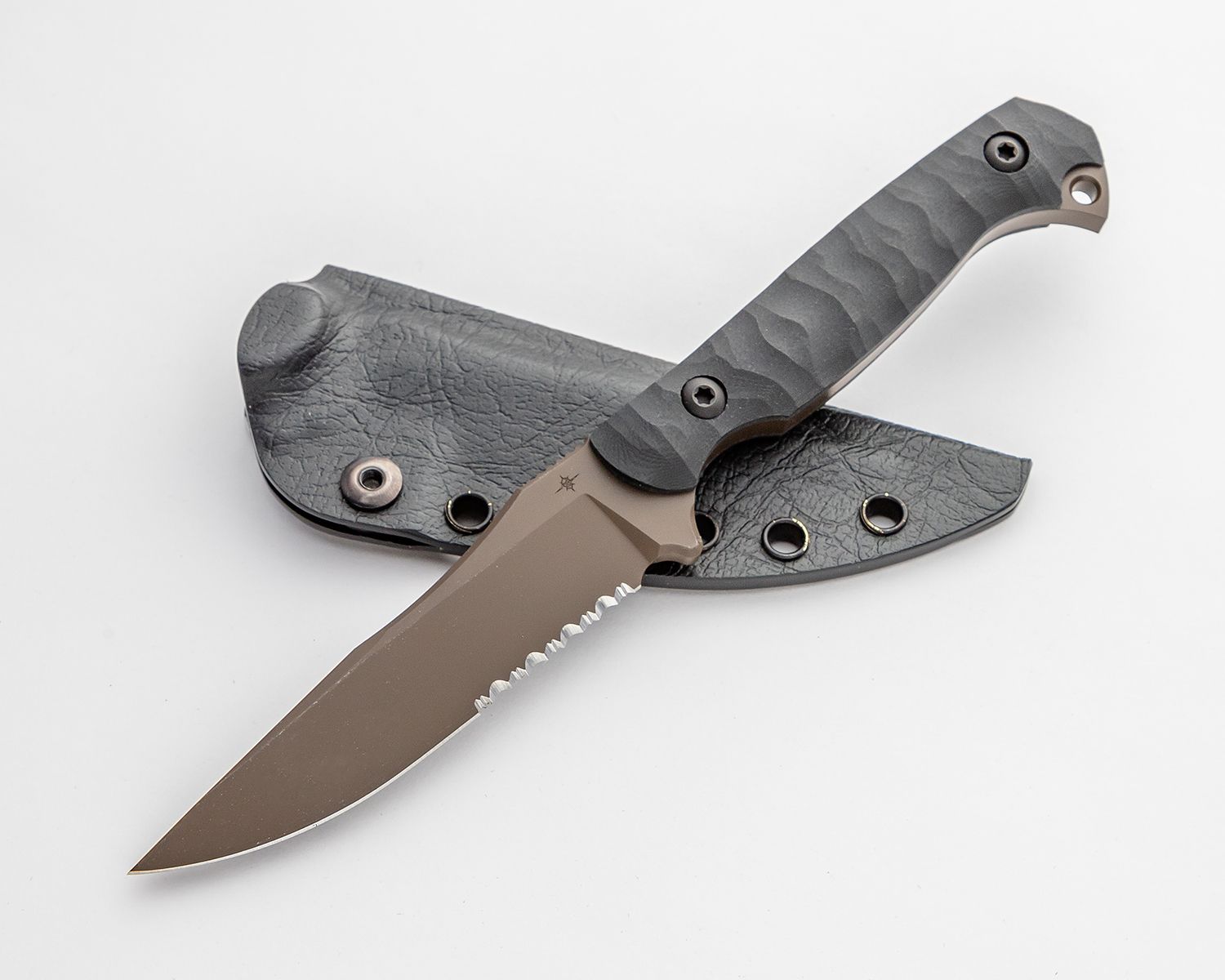 Toor Knives Krypteia Fixed Blade CPM-S35VN FED Gunkote Blade, Ebony Wood  Handles - American Flags & Cutlery