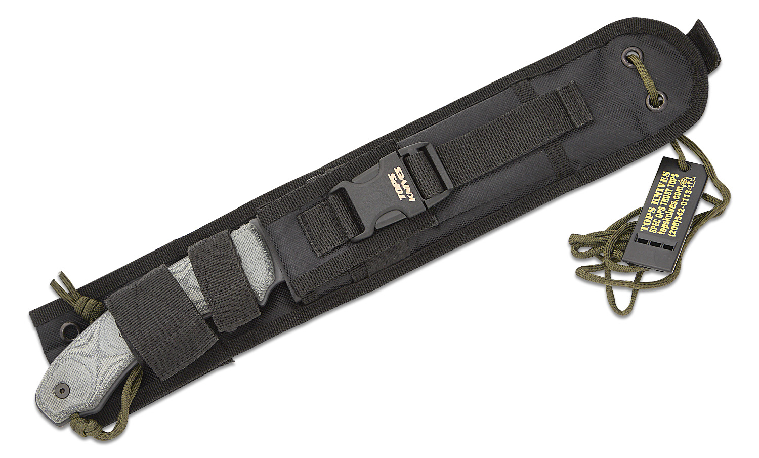 TOPS Knives Longhorn Bowie Fixed Blade Knife 6.75" 1095 Carbon Sniper