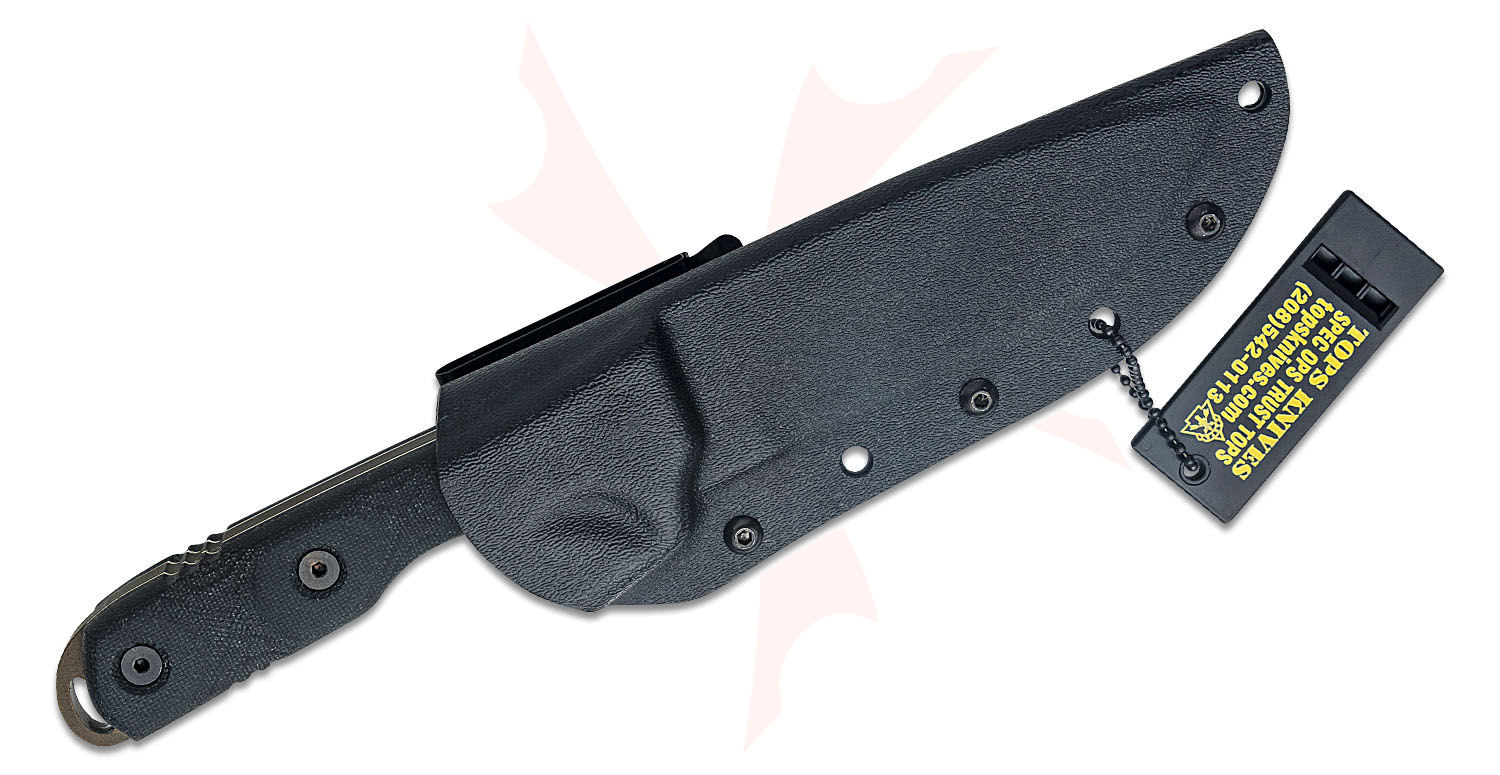 TOPS Knives Idaho Hunter Fixed 4.75" 1095 Midnight Bronze Drop Point