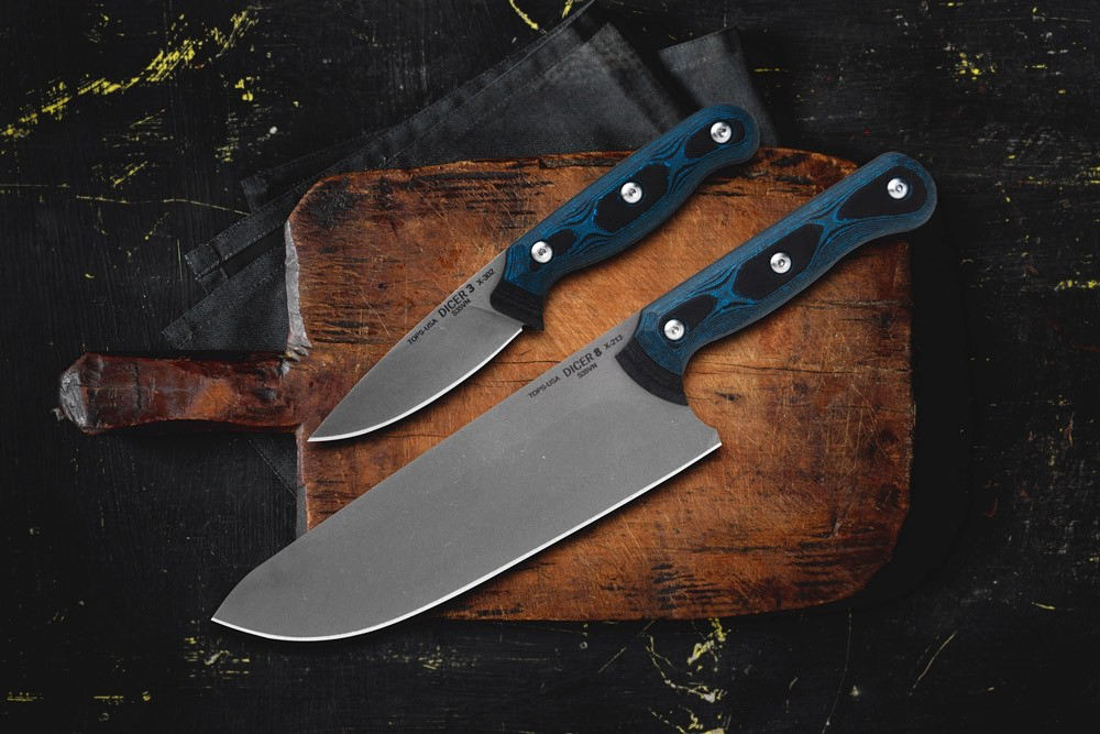 TOPS Knives Dicer 83 S35VN Stainless Chef and Paring Knife Set