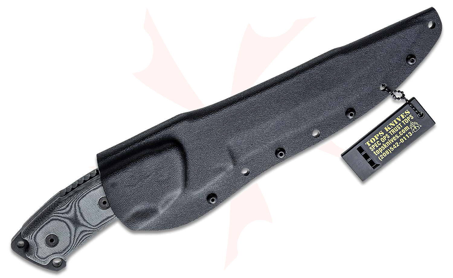 TOPS Knives Firestrike FS45 Combat Fixed 7" 1095 Carbon Blade, Micarta