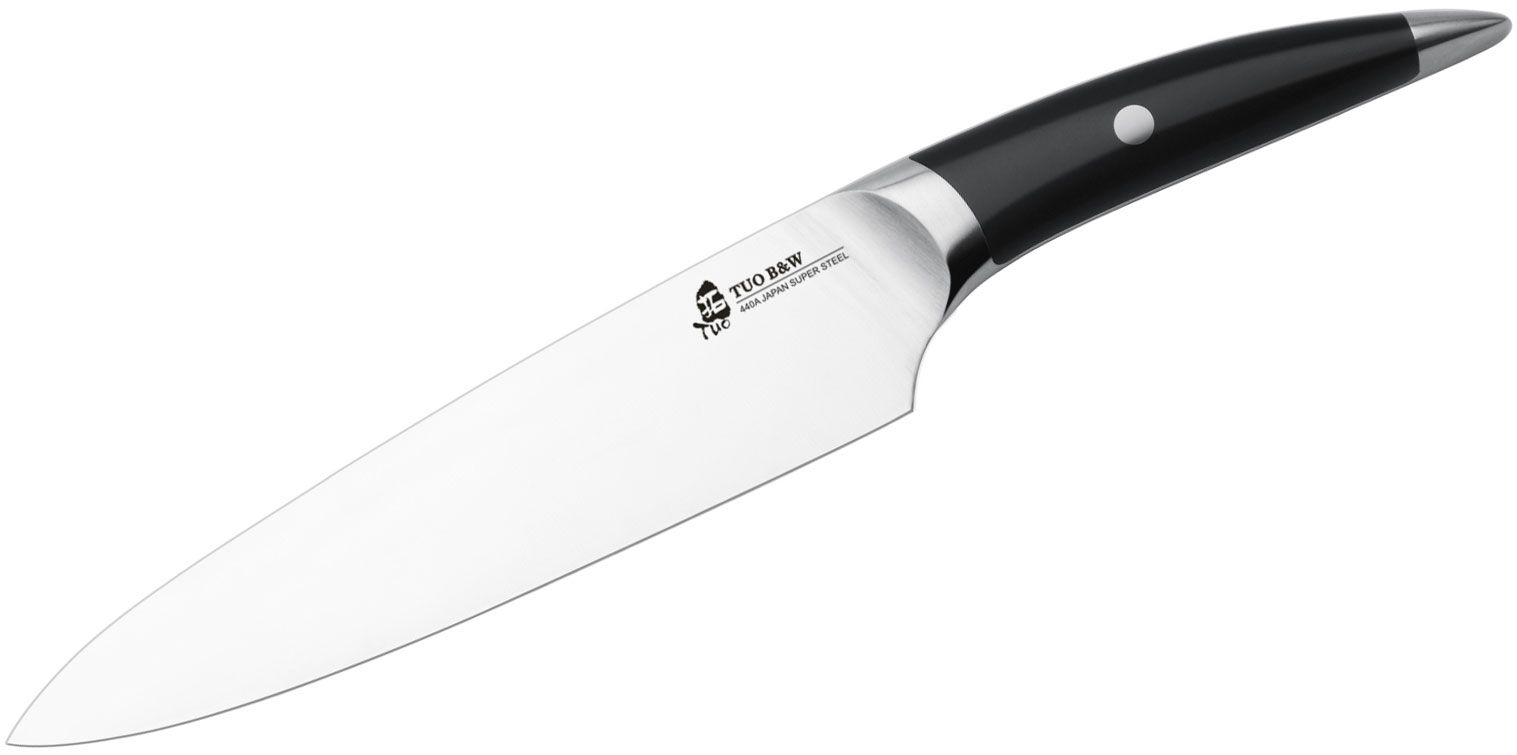 TUO Chef Knife - Kitchen Knives 8-inch High Carbon Stainless Steel - Black