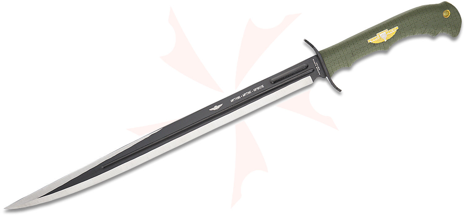 United Cutlery USMC Marine Recon Sword 19.75" TwoTone Blade, Olive