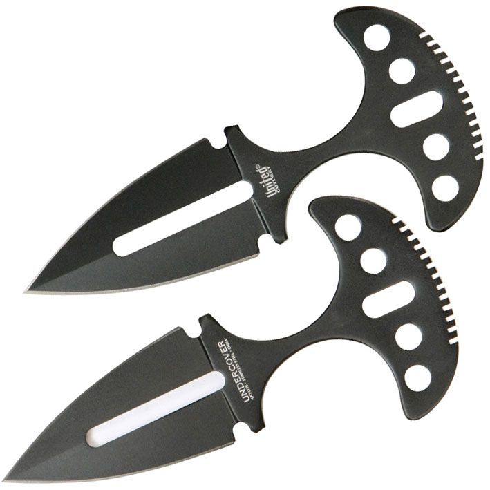 United Cutlery Black Undercover Twin Push Daggers 3.75