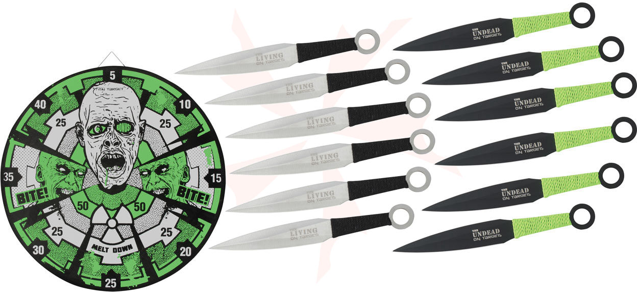 United Cutlery Zombie Meltdown Neon Target & Throwing Set (XL1530