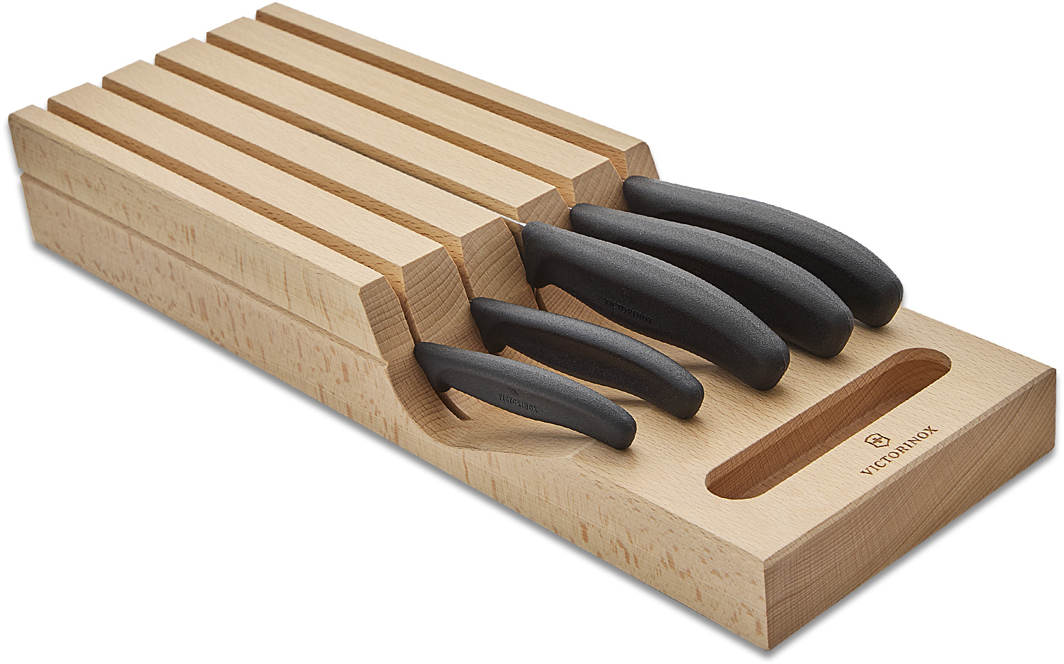 Victorinox Swiss Classic 5 Piece InDrawer Knife Holder Set, Black