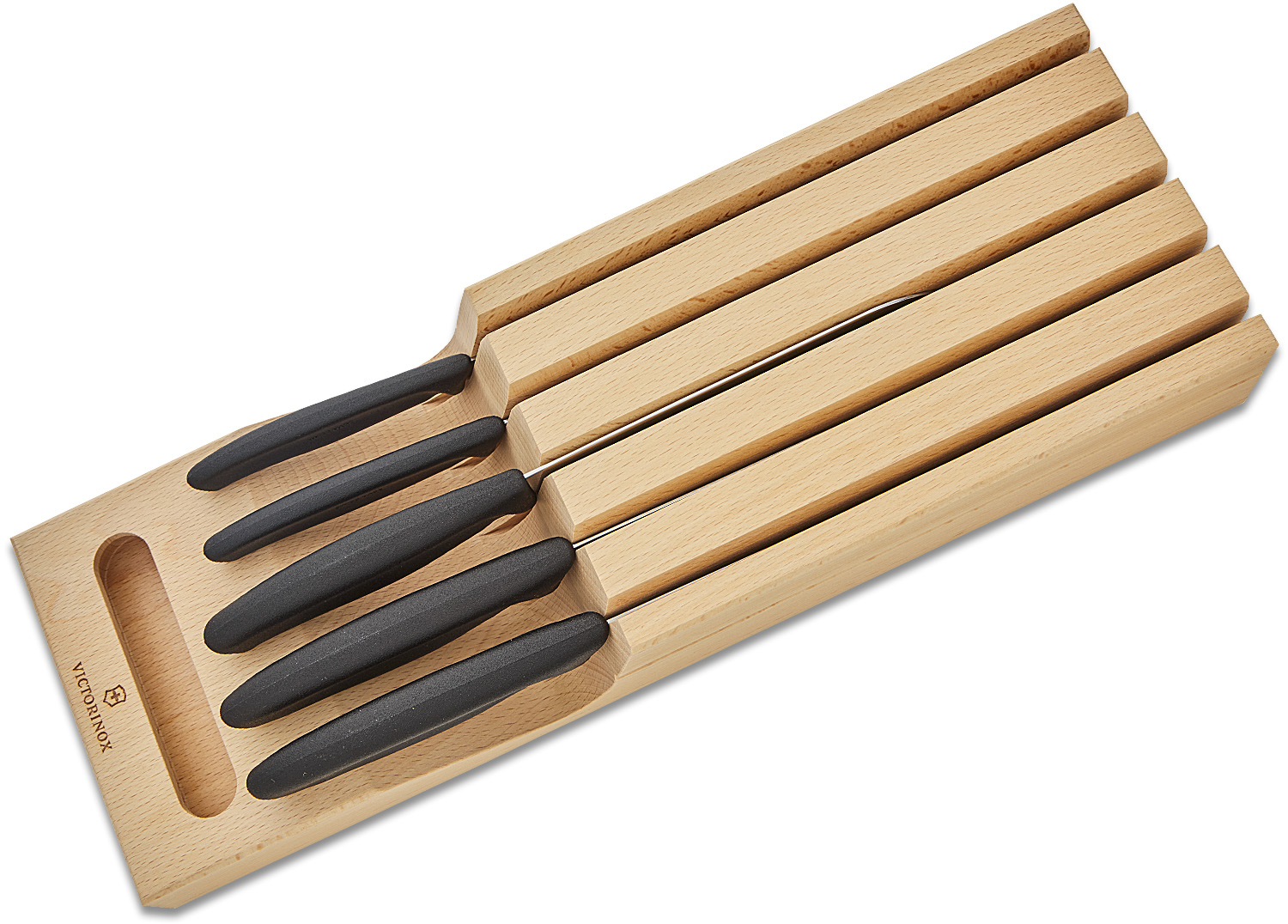 Victorinox Swiss Classic 5 Piece InDrawer Knife Holder Set, Black