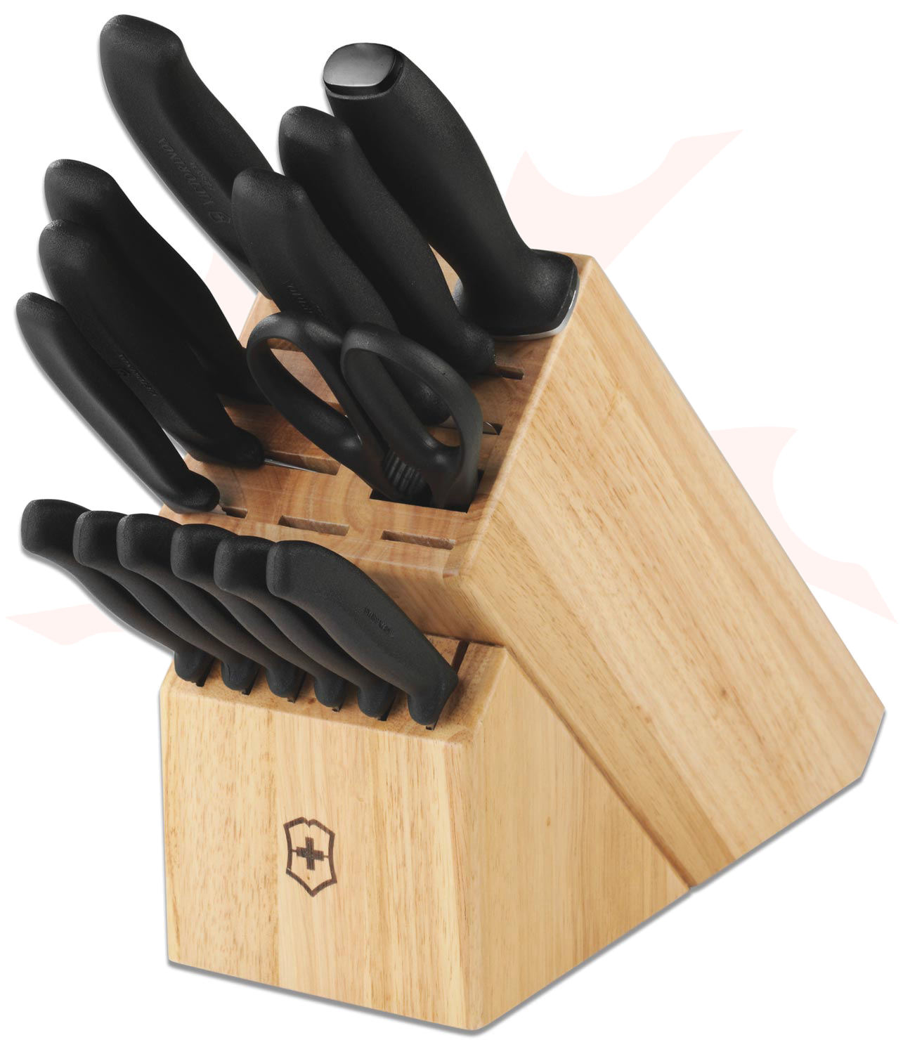 フィンセット スイス製 黒 Victorinox Swiss Classic 15 Piece Kitchen Block Set, Black TPE