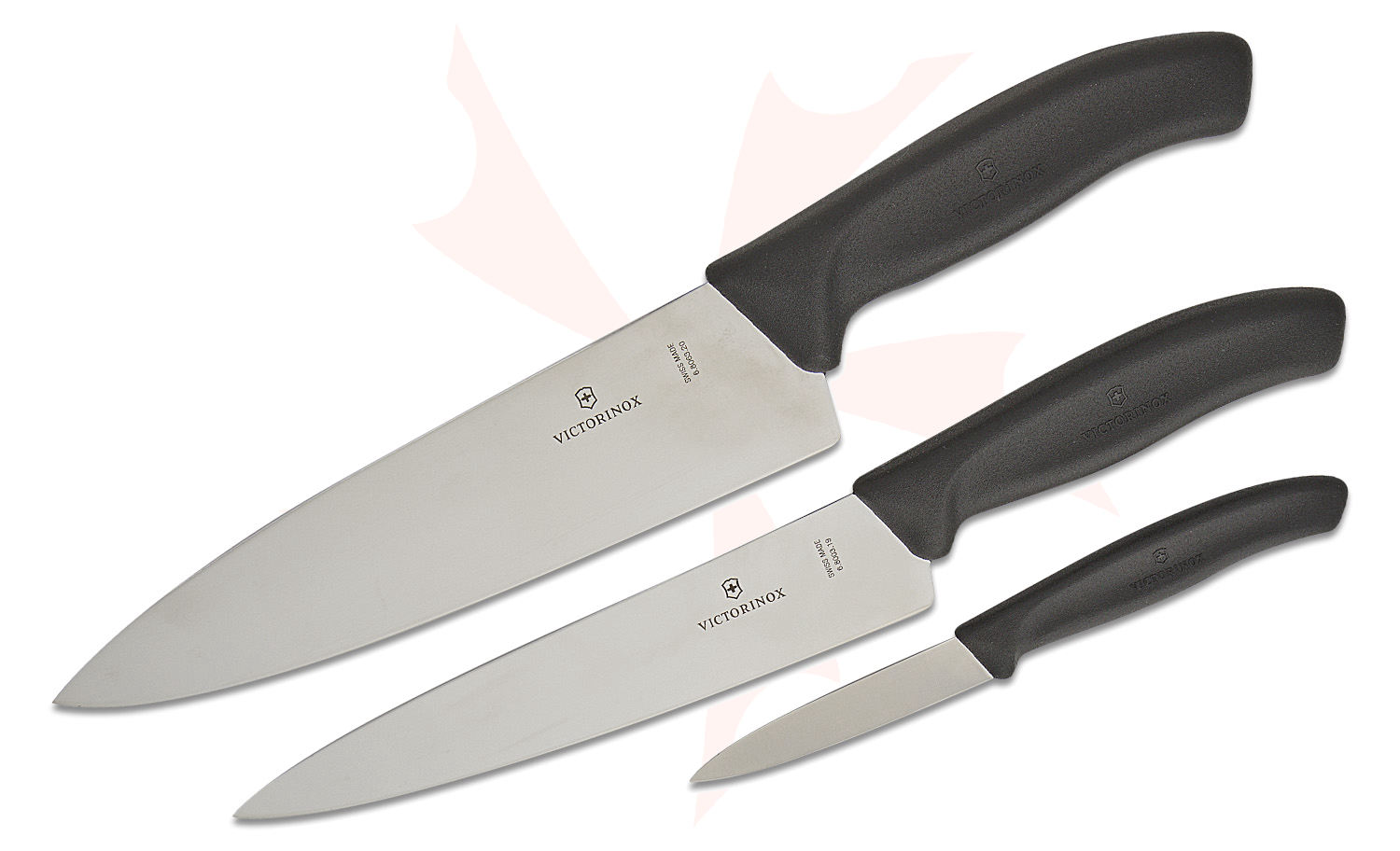 Victorinox Swiss Classic 3-Piece Chef Set , Black TPE Handles