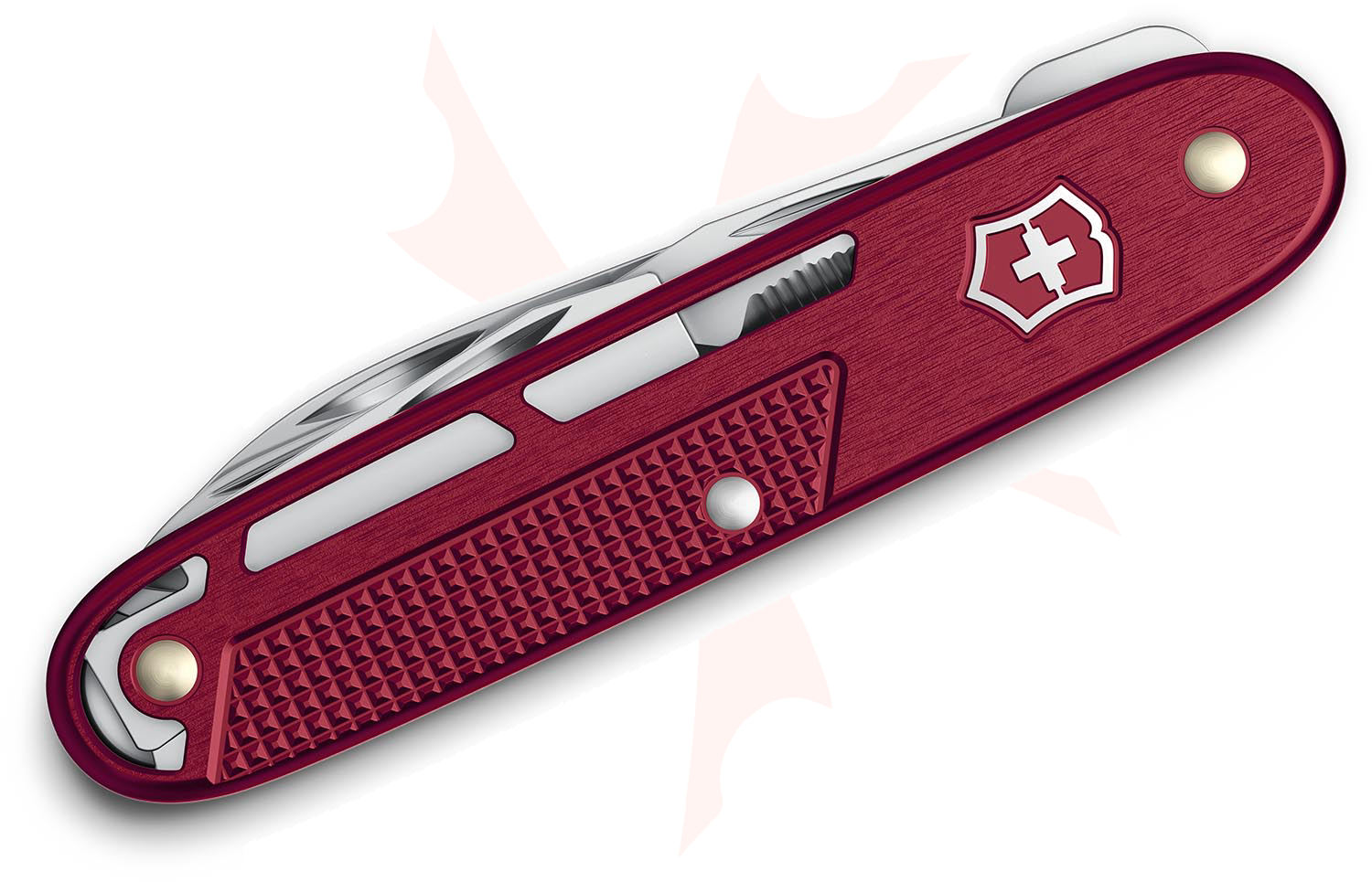 Victorinox Zakmes Synergy Alox, Multitool, 9 functies, incl. lemmet, pakketopener, schroevendraaier, Swiss Made, roestvrij staal, zilver