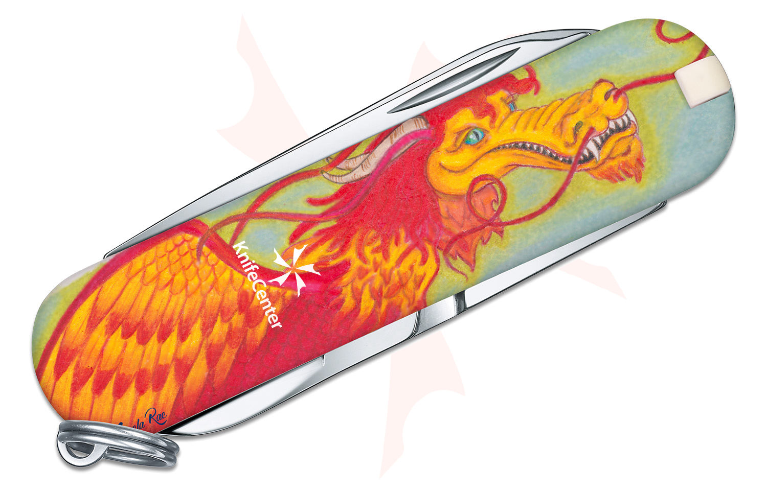 Victorinox Swiss Army Red Fire Dragon Classic SD Multi-Tool, 2.3