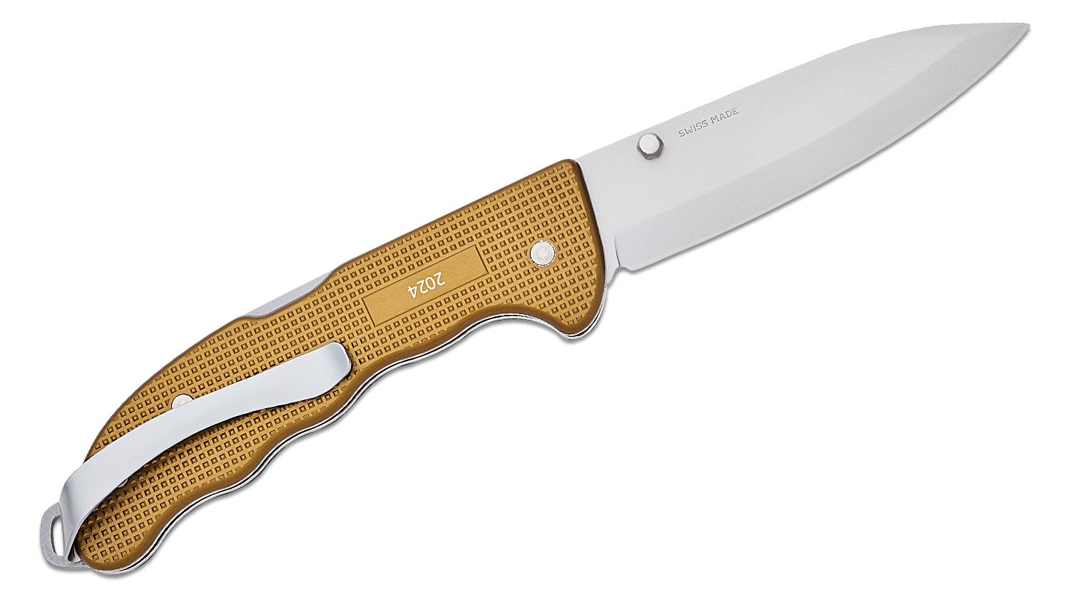 Victorinox Swiss Army 2024 Limited Edition Evoke Lockback Folding Knife  3.875 Blasted Drop Point Blade, Terra Brown Alox Handles with Clip -  KnifeCenter - 0.9415.L24