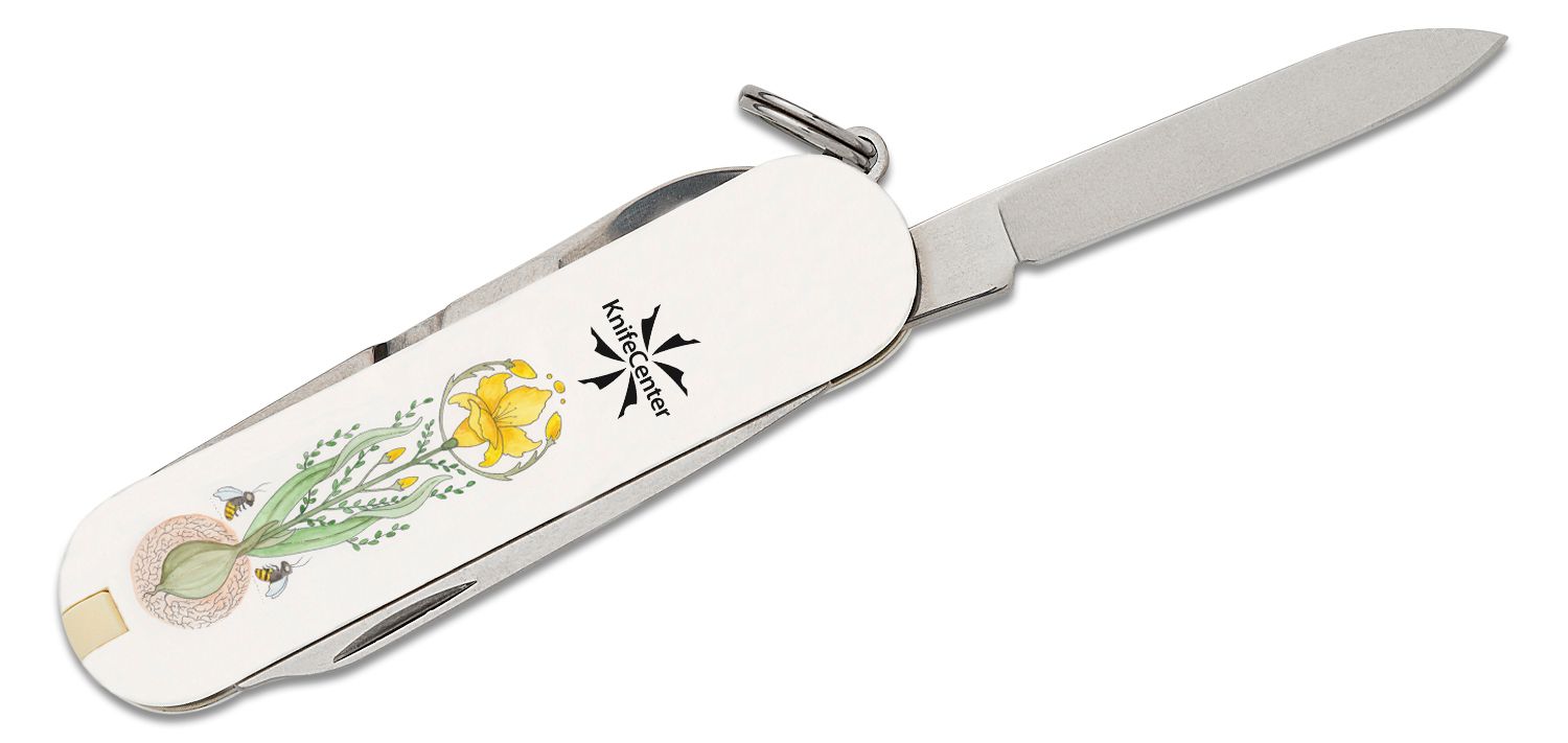 Victorinox Swiss Army 4 Floral Knife, Yellow - KnifeCenter