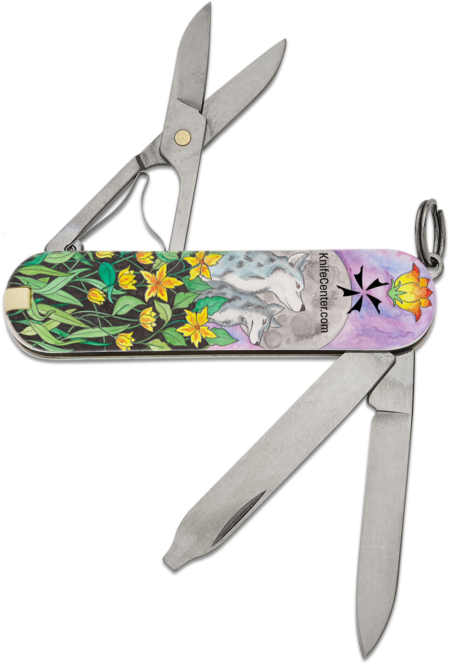 Victorinox Swiss Army Wolf Flower Classic SD Multi-Tool, 2.3
