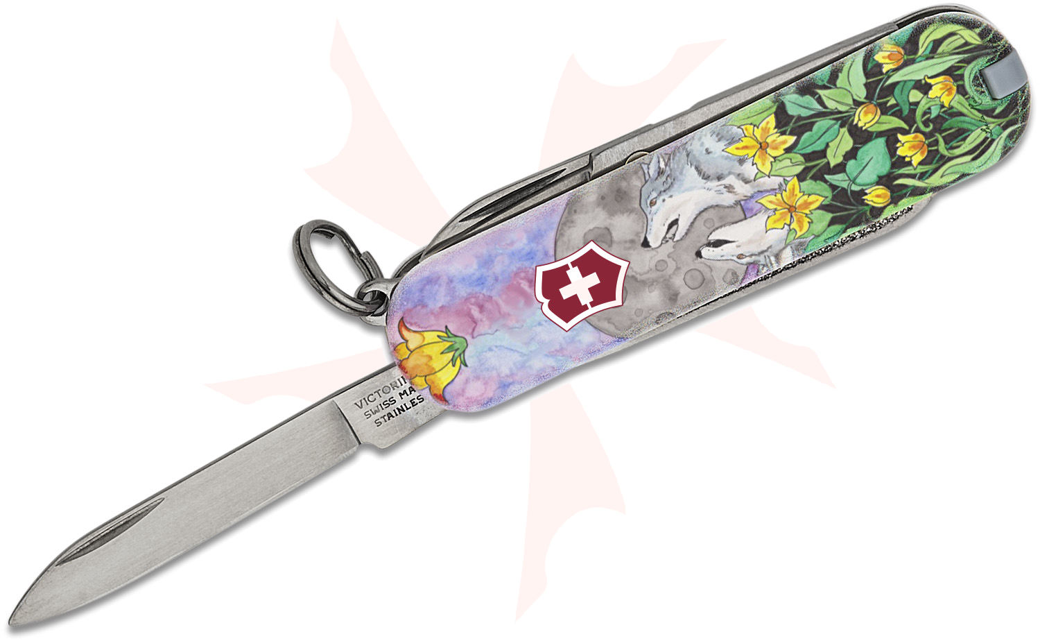 Victorinox Swiss Army Wolf Flower Classic SD Multi-Tool, 2.3