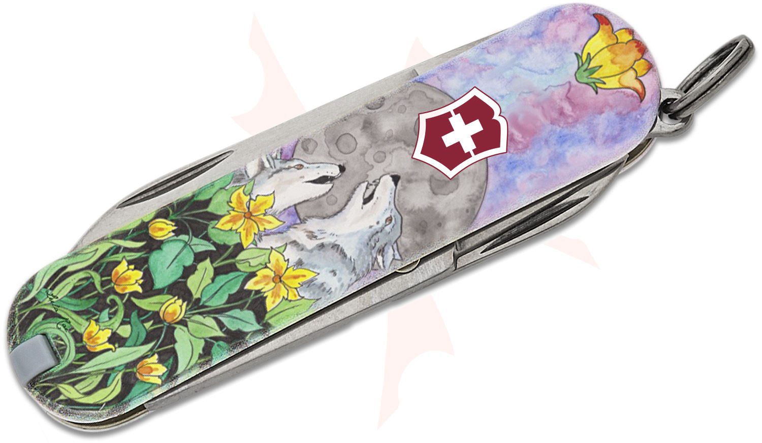 Victorinox Swiss Army Wolf Flower Classic SD Multi-Tool, 2.3