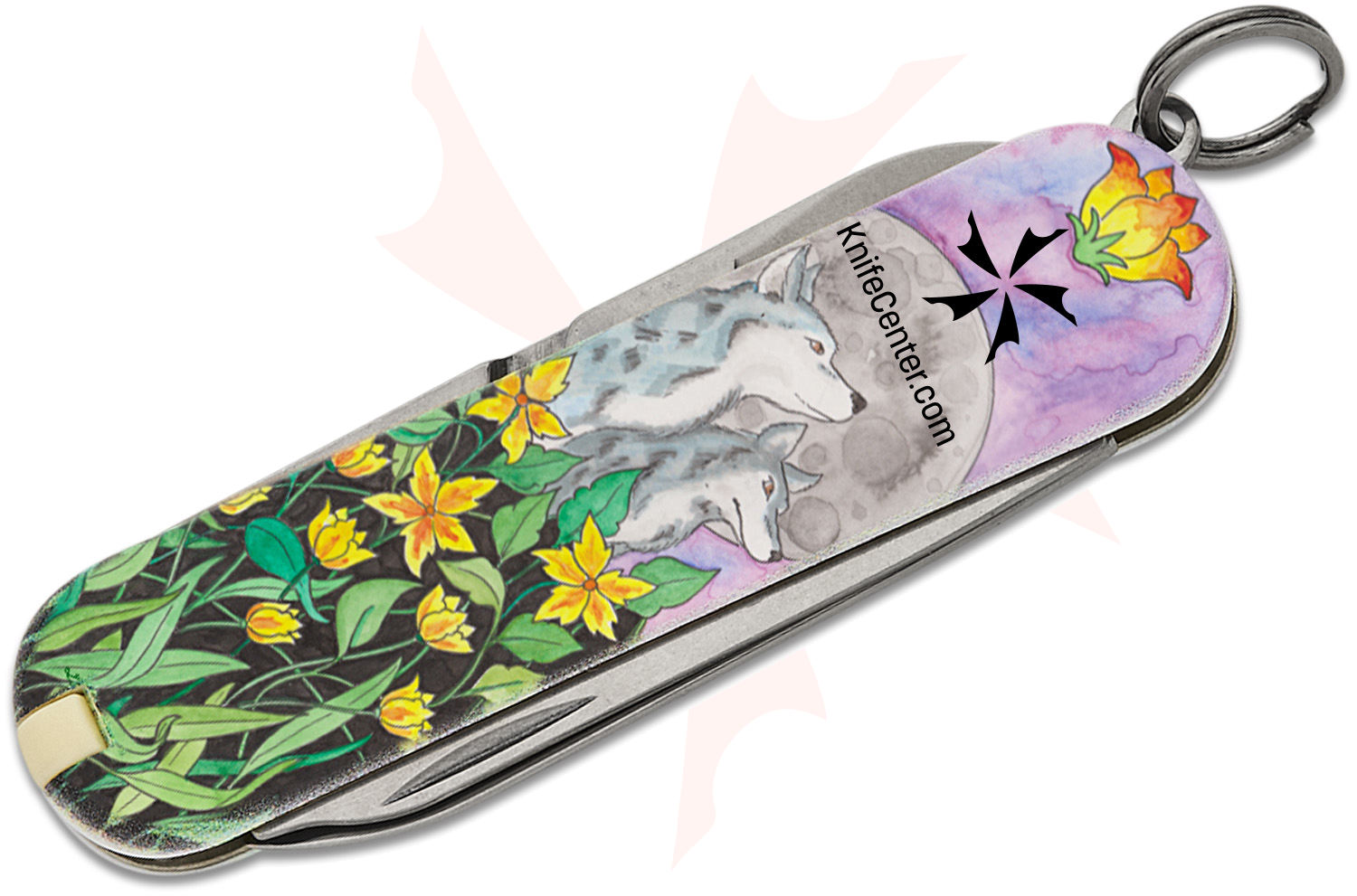 Victorinox Swiss Army Wolf Flower Classic SD Multi-Tool, 2.3