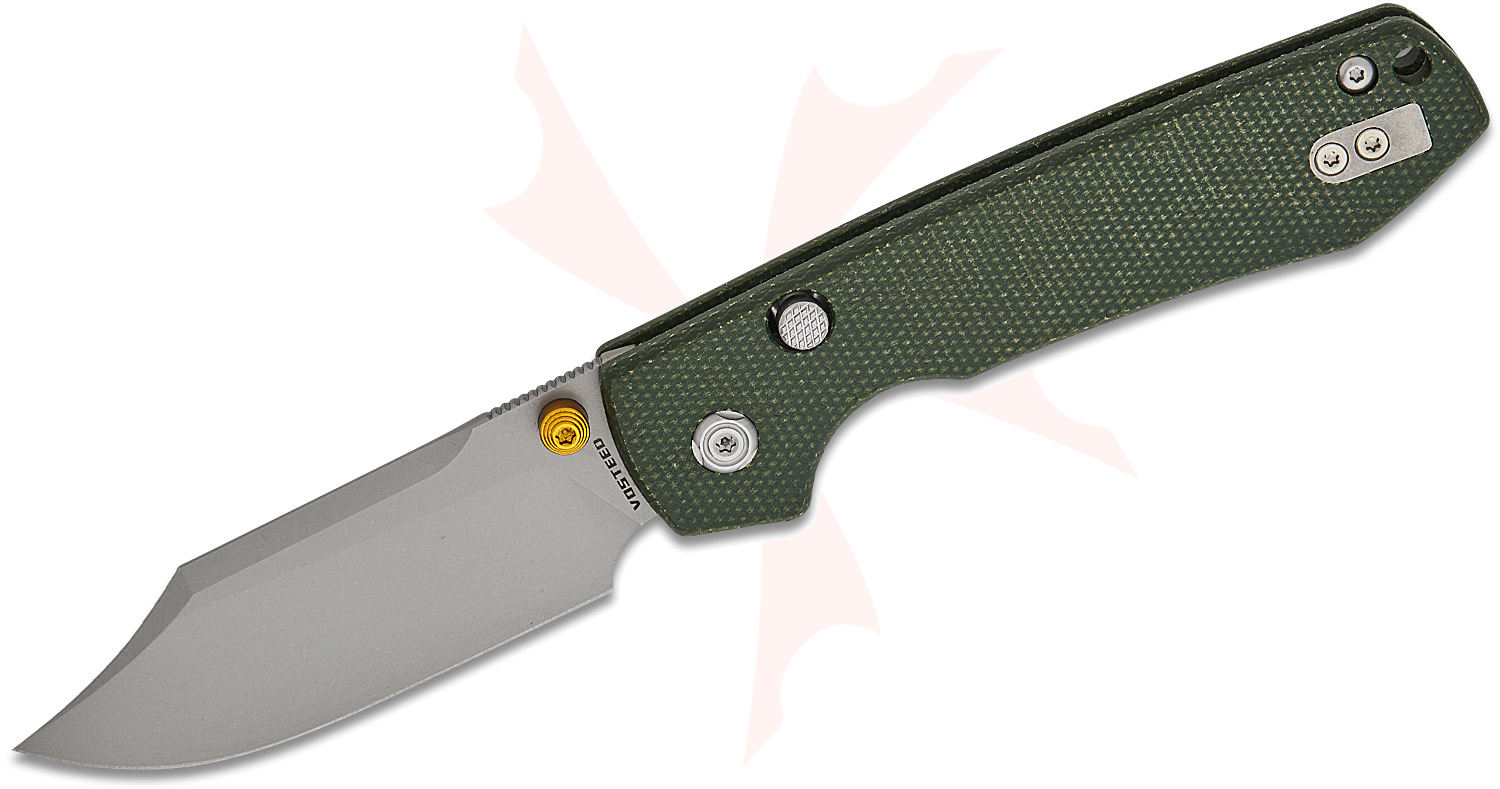 Vosteed Knives Raccoon Button Lock Folding Knife 3.25