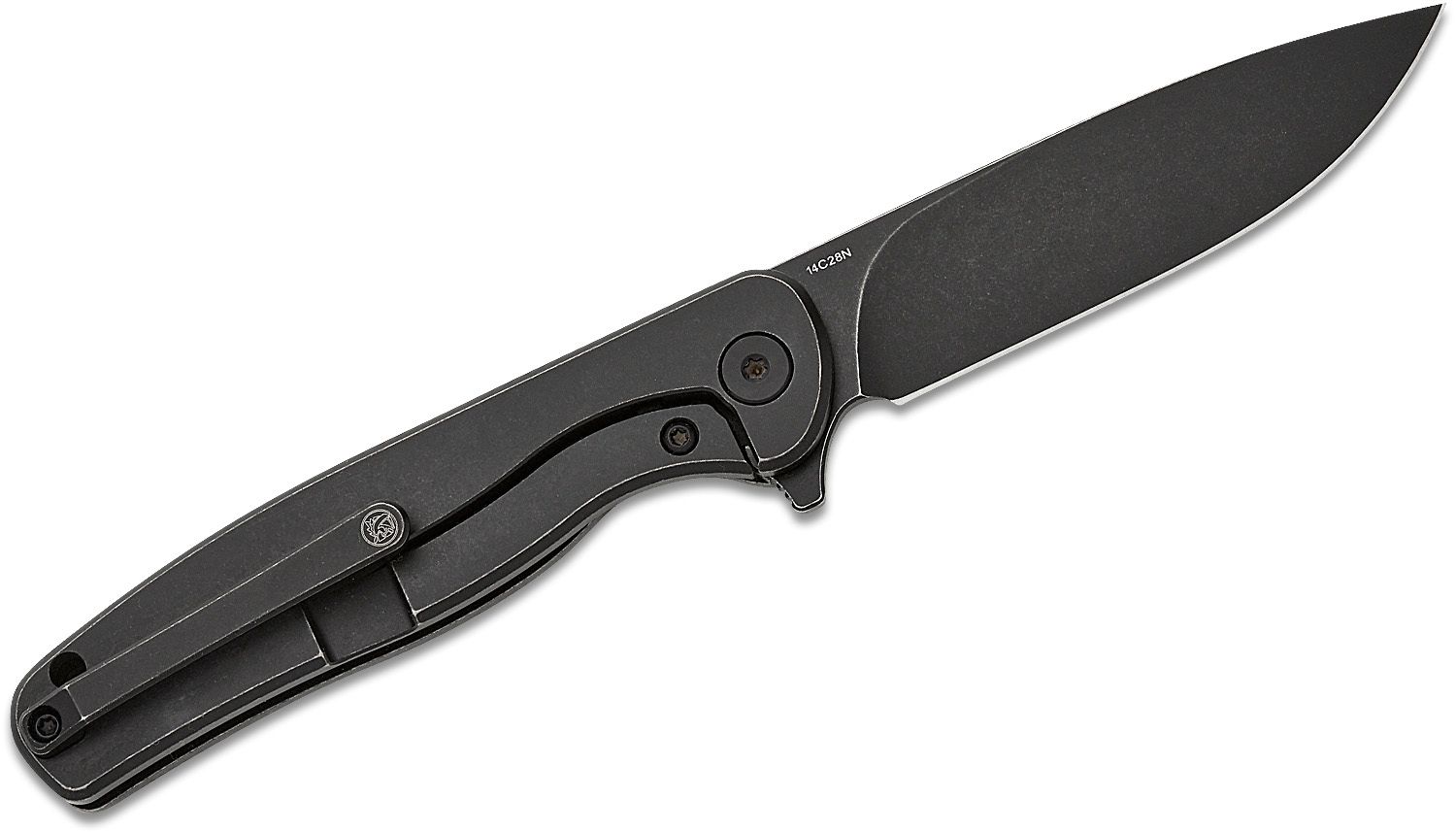 Vosteed Knives Mini Labrador Frame Lock Flipper Knife 2.73 14C28N Black  Stonewashed Drop Point Blade, Black Titanium Handles - KnifeCenter - A3002