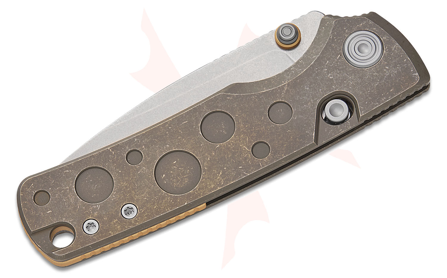 Vosteed Knives Yue Porcupine TiSlim Top Liner Lock Folding Knife