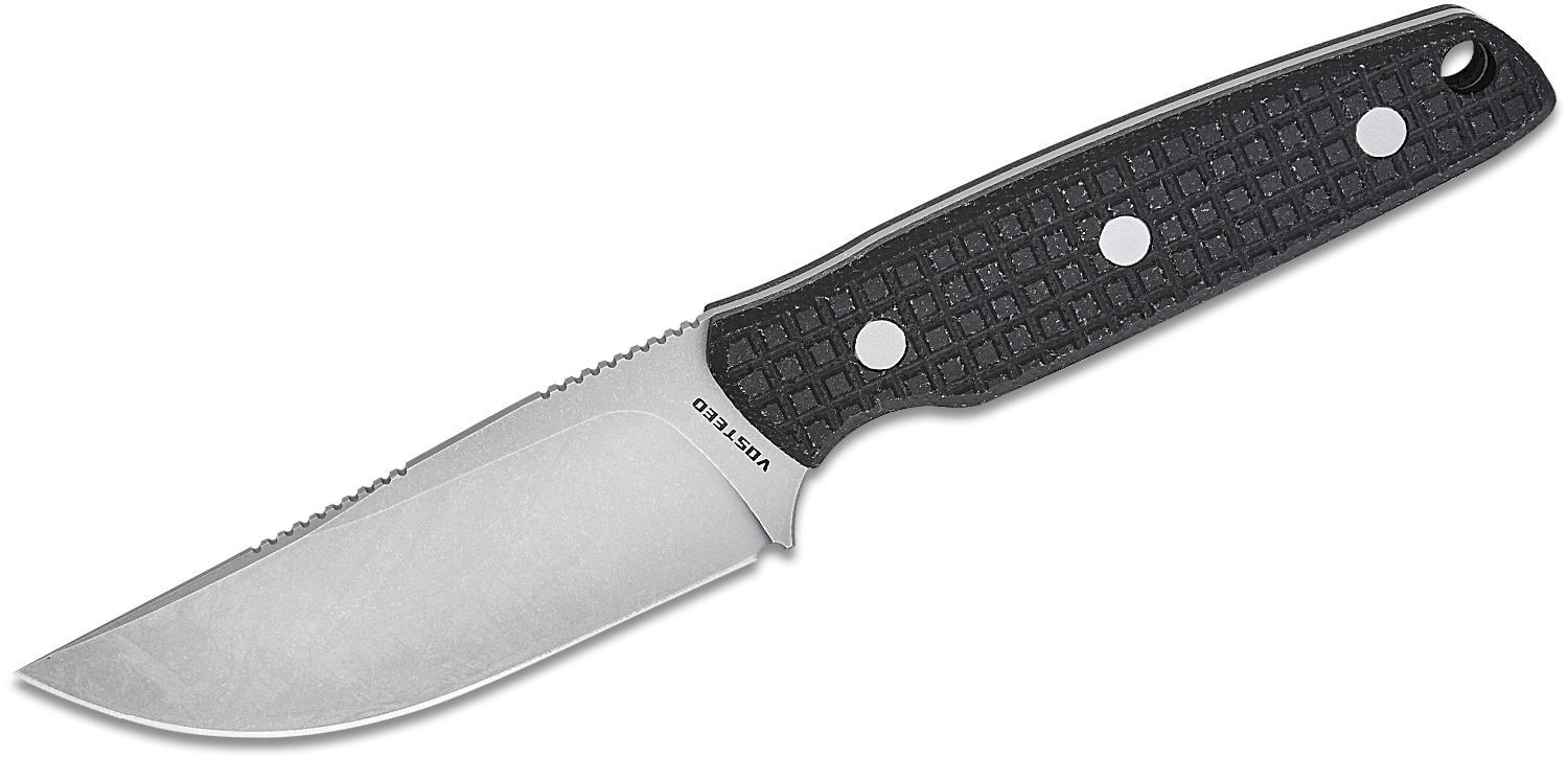 Vosteed Knives Yue Mink Fixed Blade Knife 3.33" NitroV Stonewashed