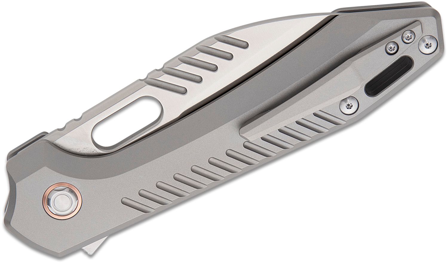 Vosteed Knives RSKAOS Top Liner Lock Flipper Knife 3.46 M390 Black  Stonewashed Wharncliffe Blade, Black Stonewashed Titanium Handles, Hard  Case - KnifeCenter - MHET1