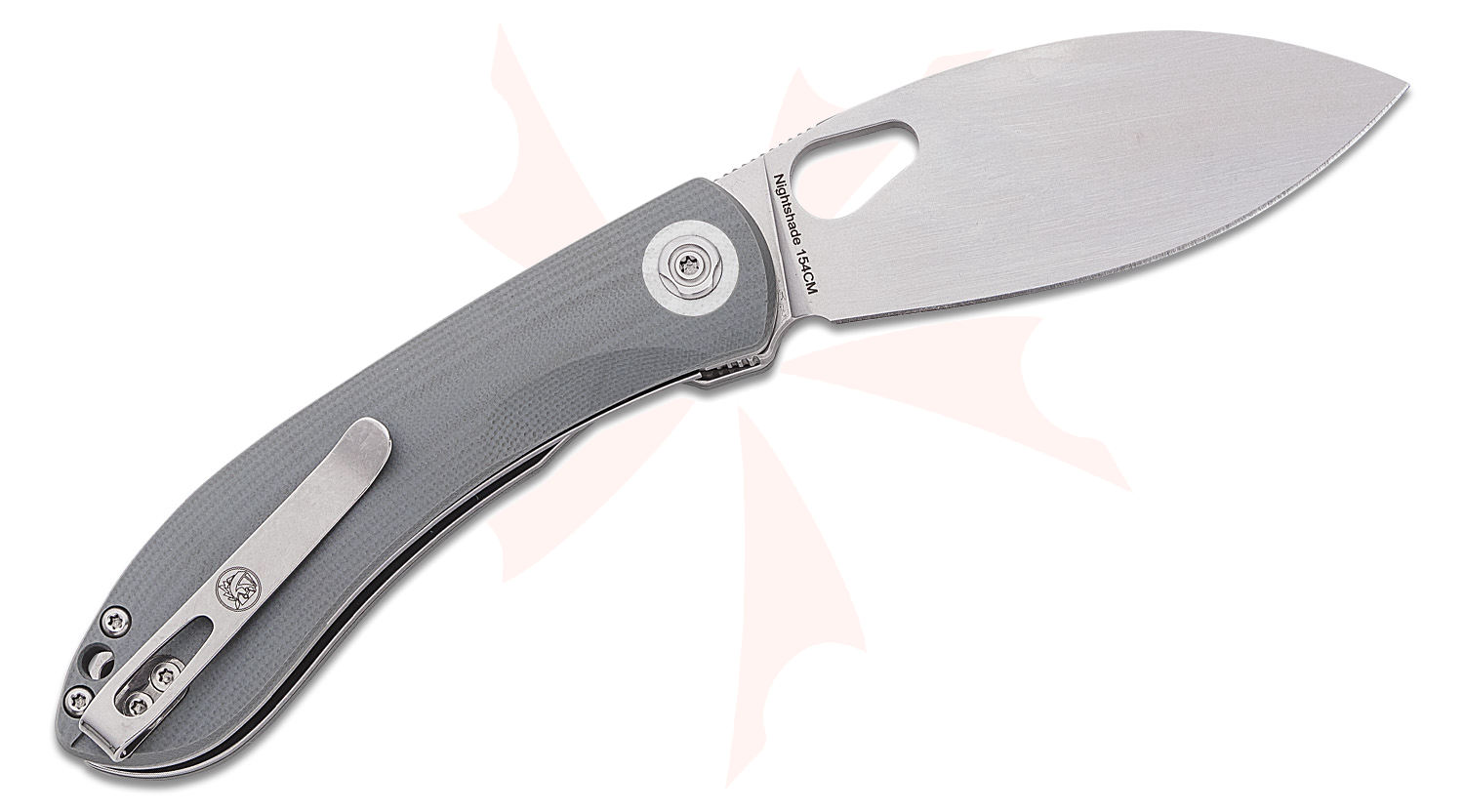 Vosteed Knives Nightshade TH Folding Knife 3.26" 154CM Stonewashed