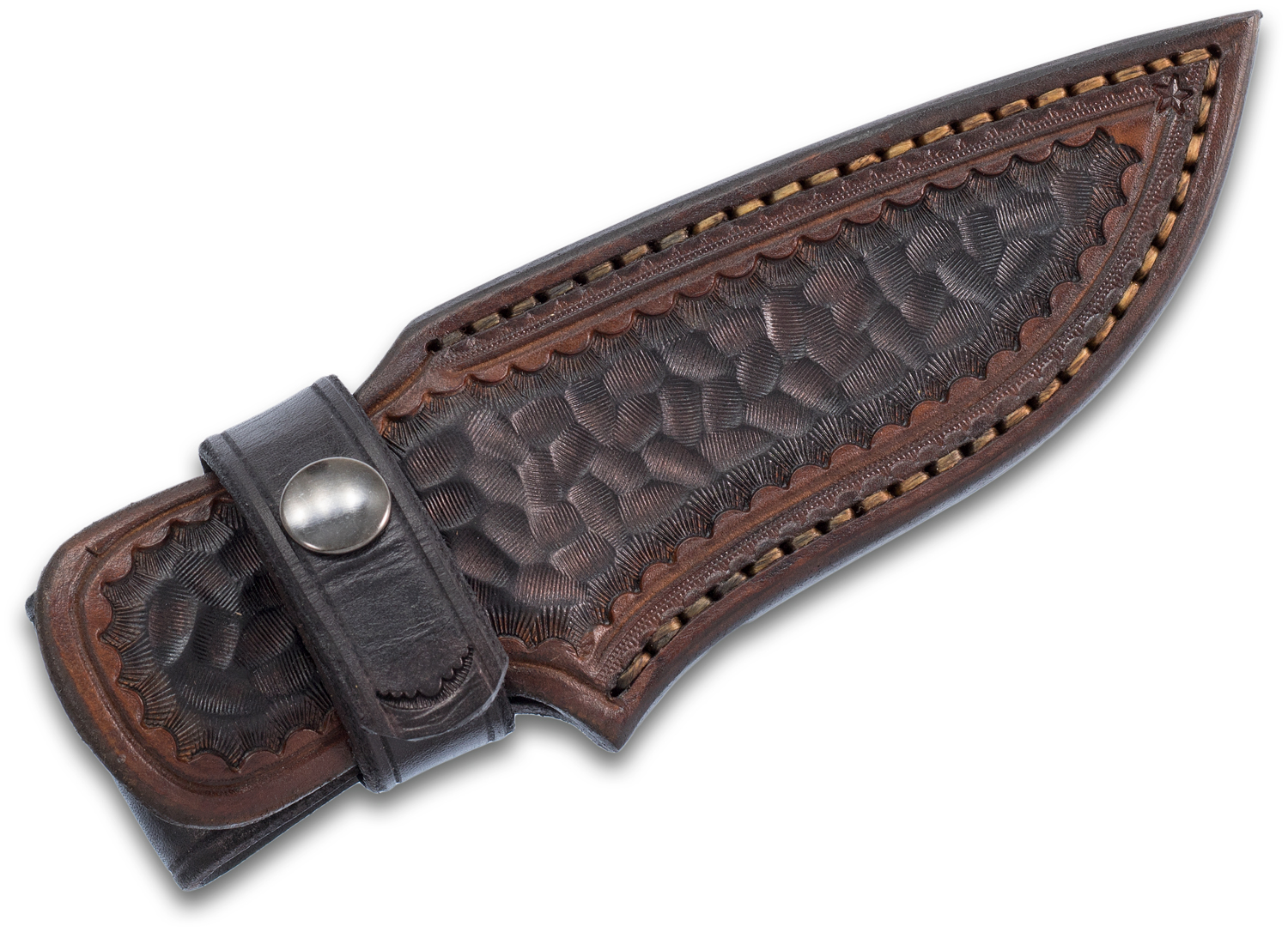 Al Warren Custom Drop Point Hunter with Swedge Grind #2247 Fixed Blade ...