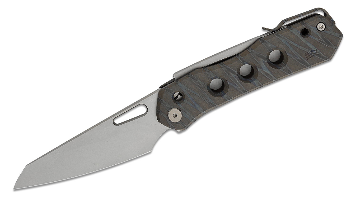 WE Vision R folding knife open on white background
