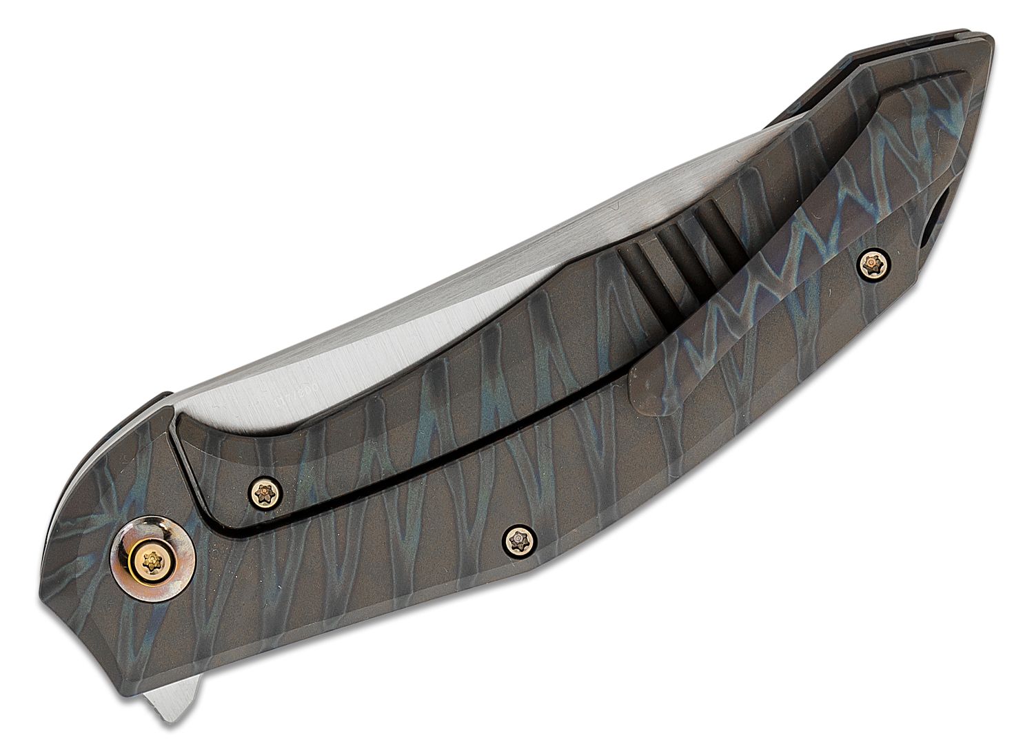 WE Knife Co. Merata Knife Flamed Ti, Hand Satin